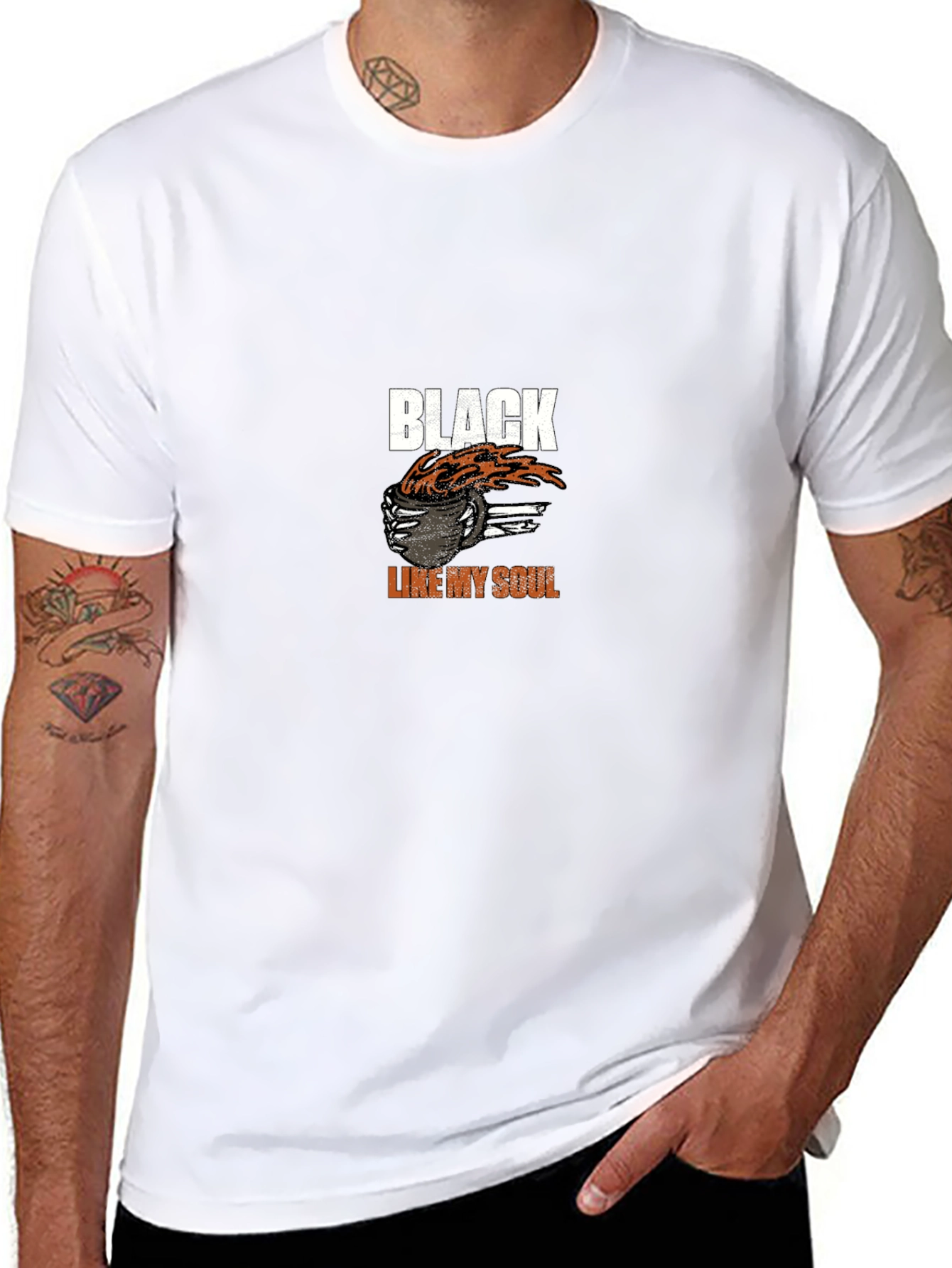 Black Like My Soul T-Shirt - Coffee Lover Tee