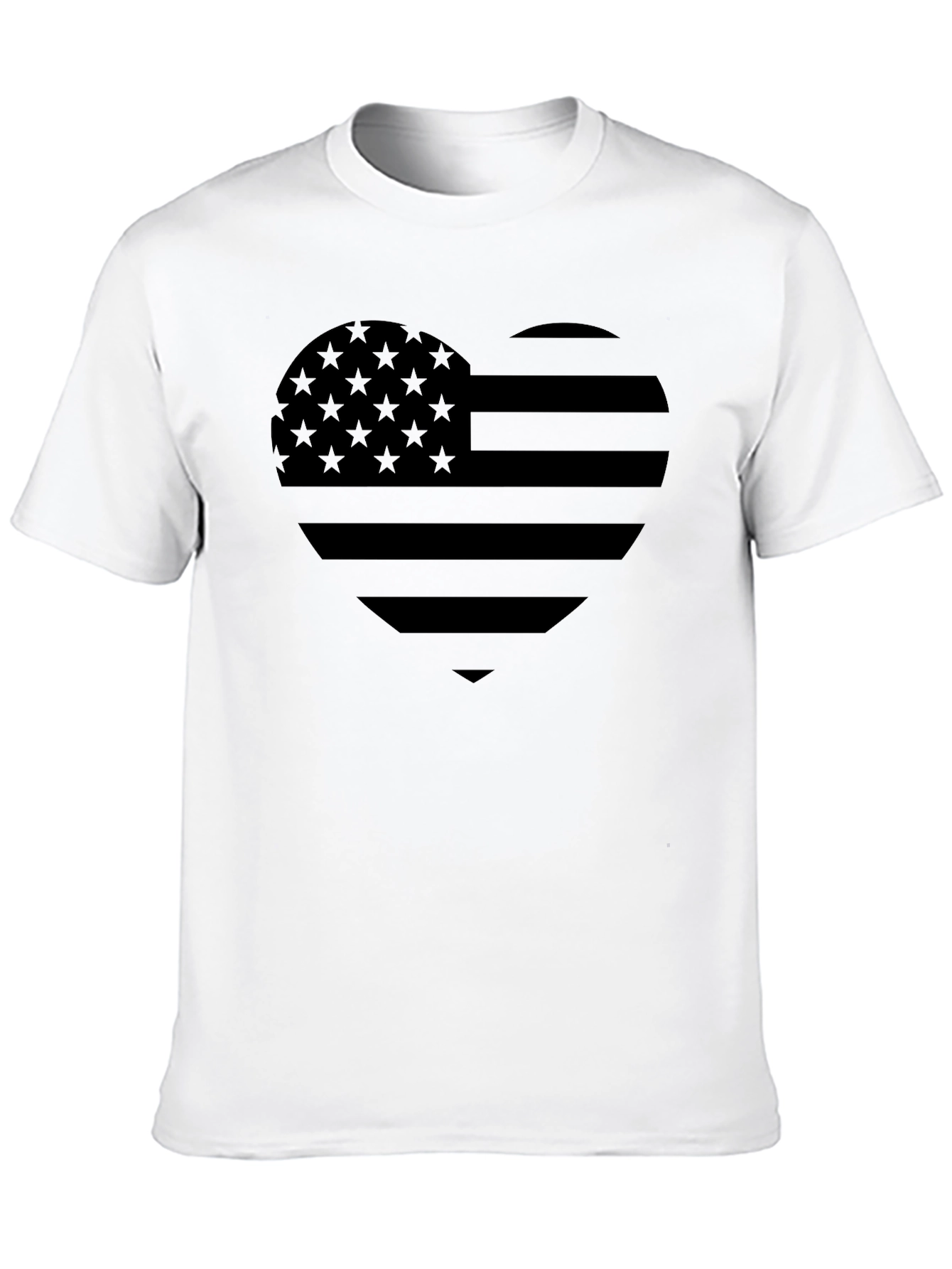 American Flag Heart T-Shirt - Patriotic Tee