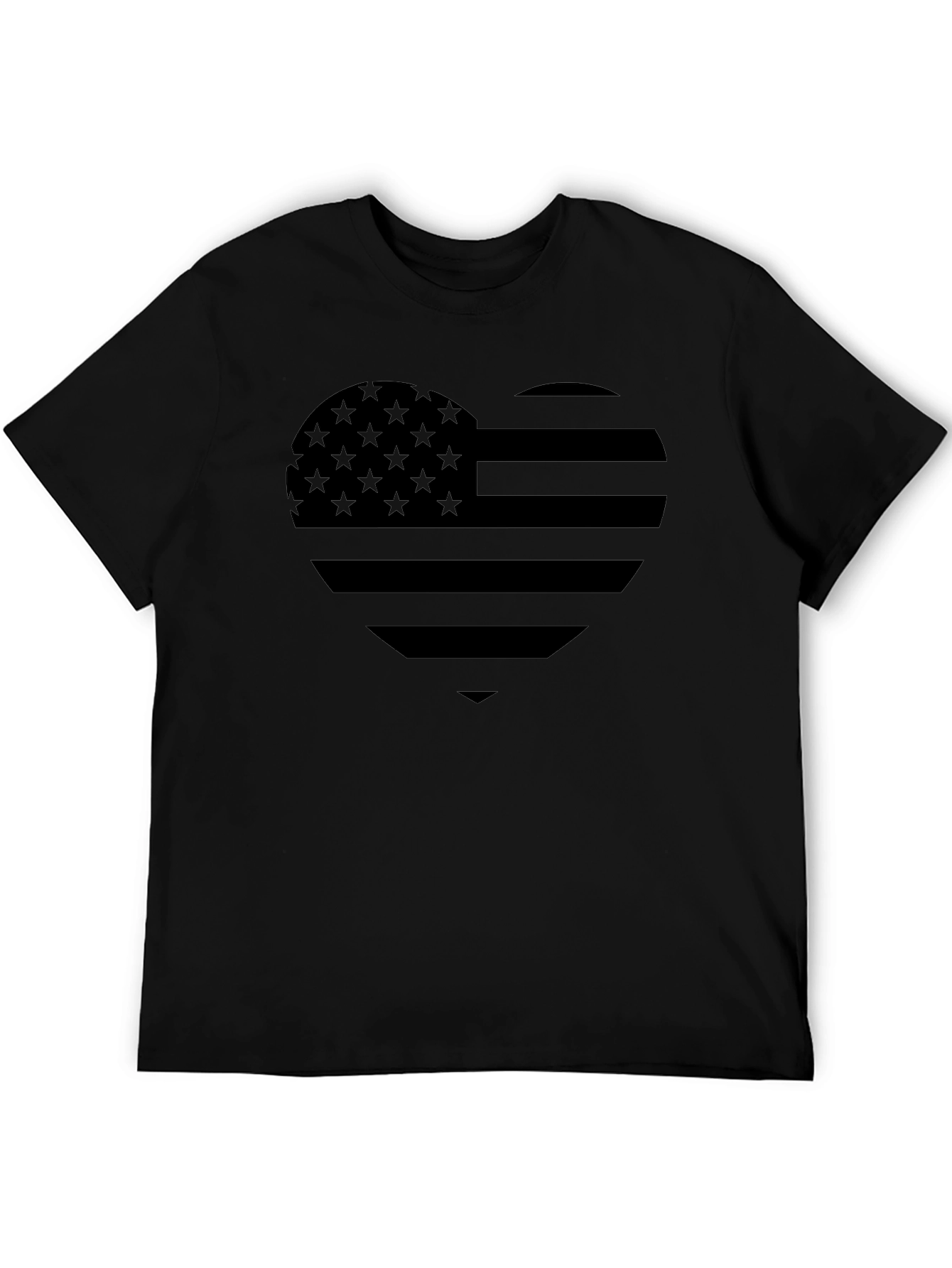 American Flag Heart T-Shirt - Patriotic Tee