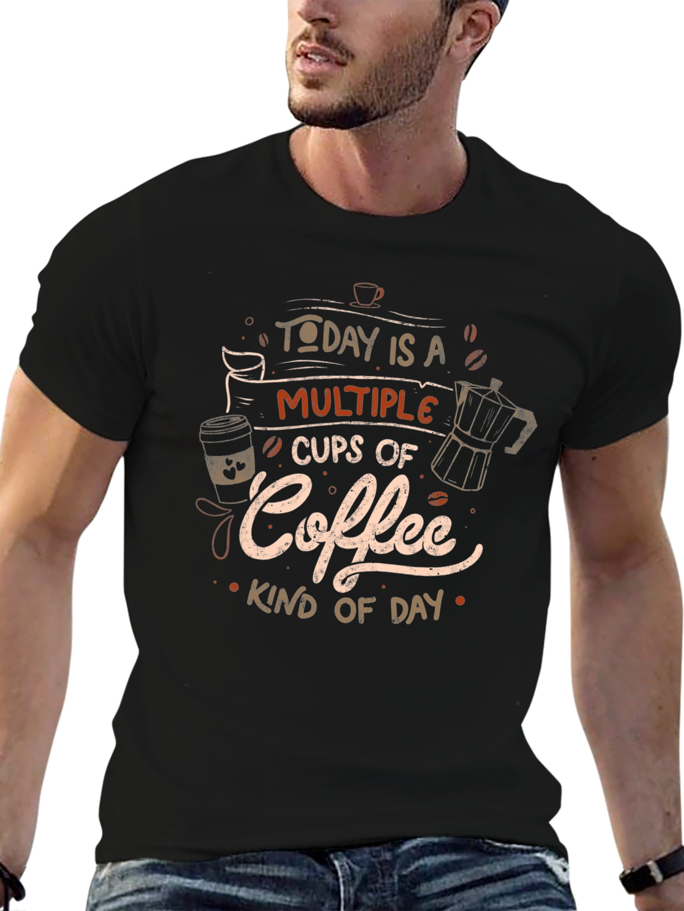 Coffee Kind of Day Graphic Tee - Black