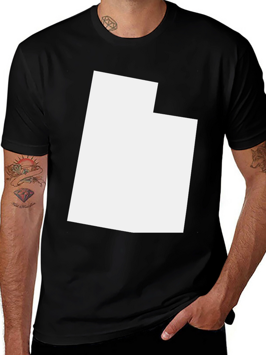 Utah State Outline Graphic Tee - Black T-Shirt