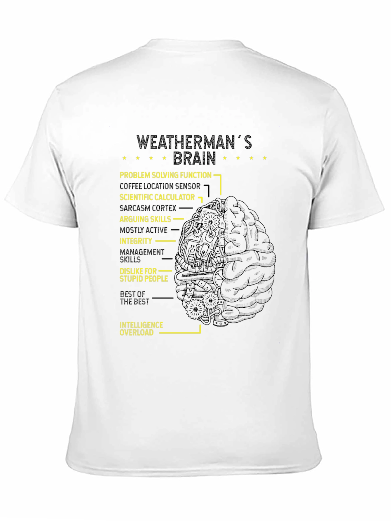 Weathermans Brain T-Shirt - Funny Weather Geek Tee