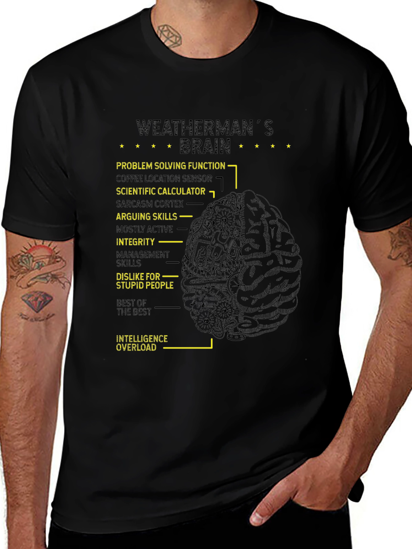 Weathermans Brain T-Shirt - Funny Weather Geek Tee