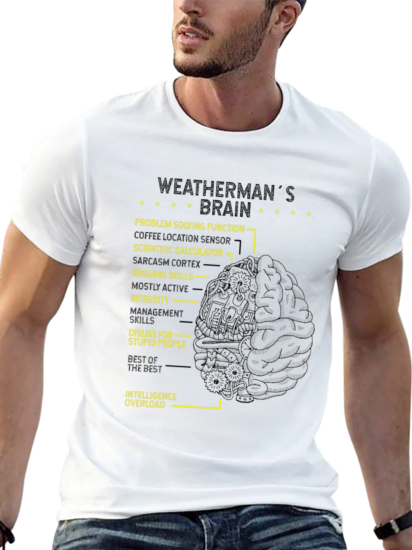 Weathermans Brain T-Shirt - Funny Weather Geek Tee