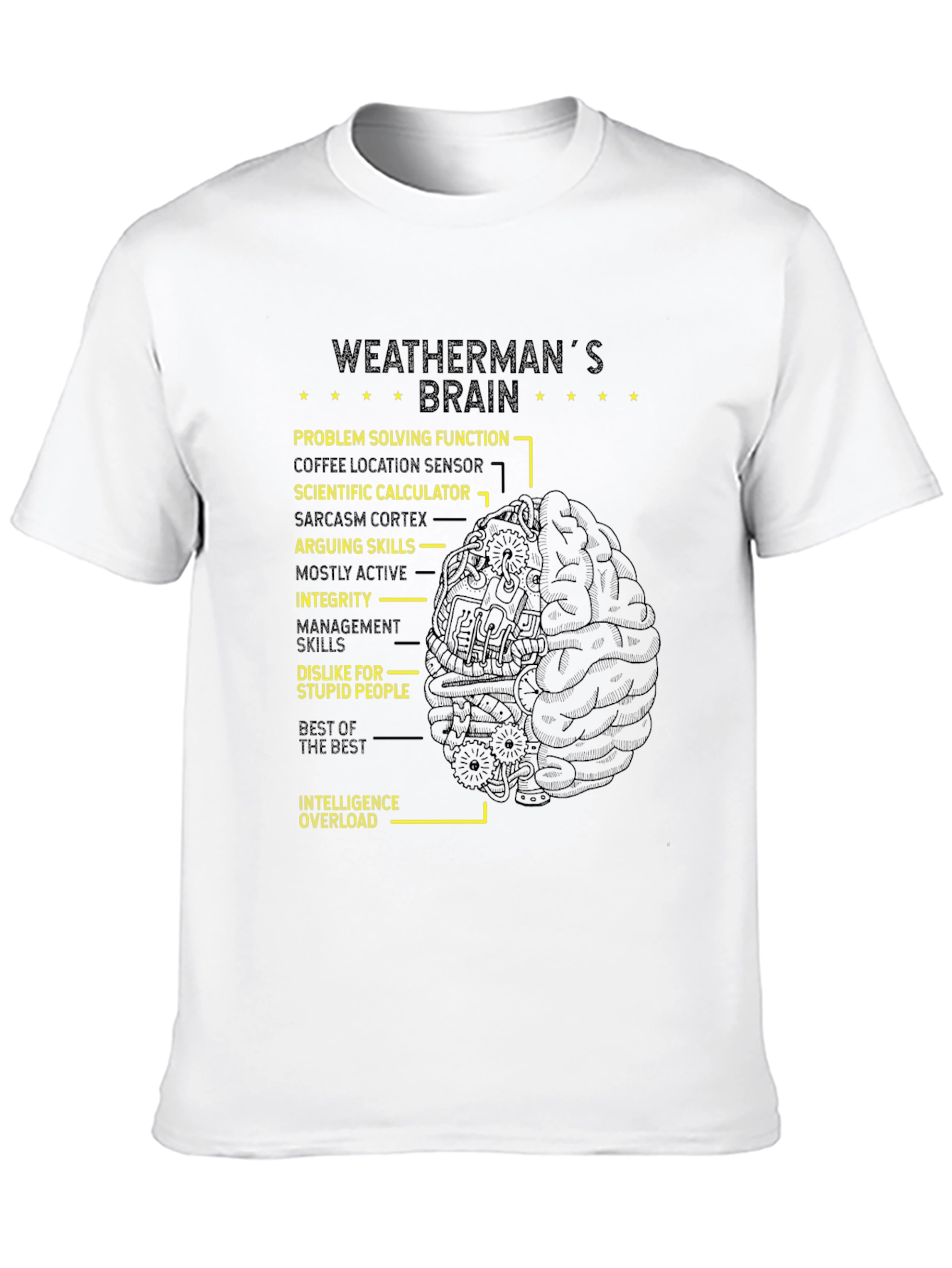 Weathermans Brain T-Shirt - Funny Weather Geek Tee