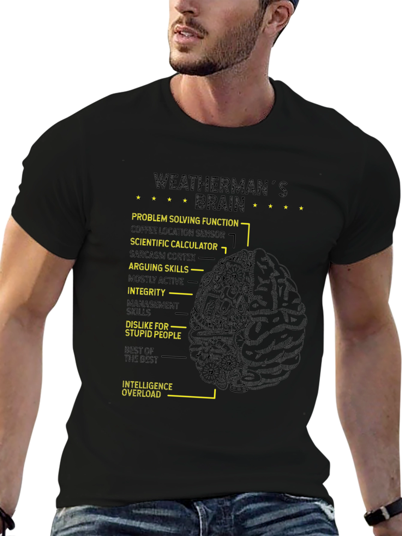 Weathermans Brain T-Shirt - Funny Weather Geek Tee