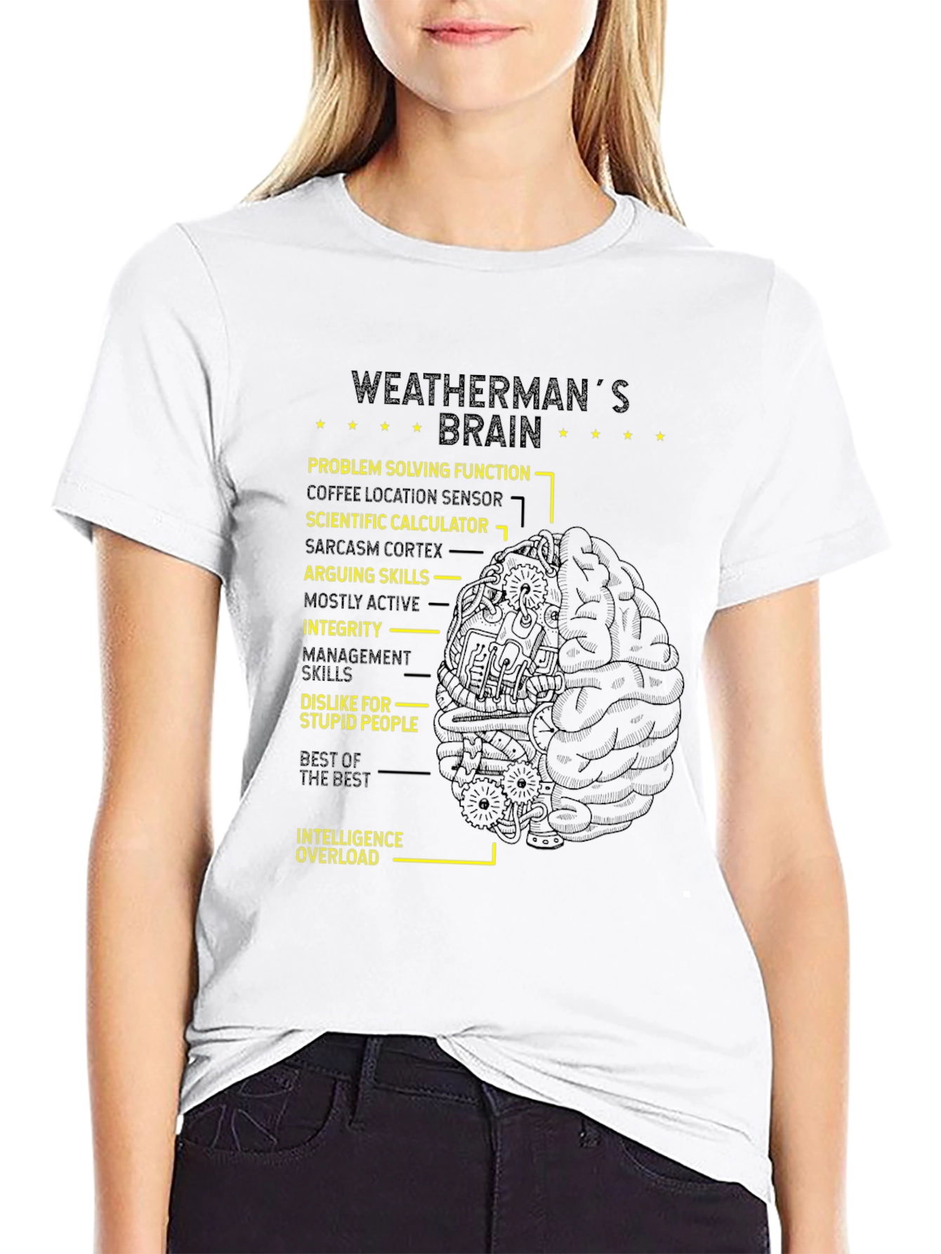 Weathermans Brain T-Shirt - Funny Weather Geek Tee