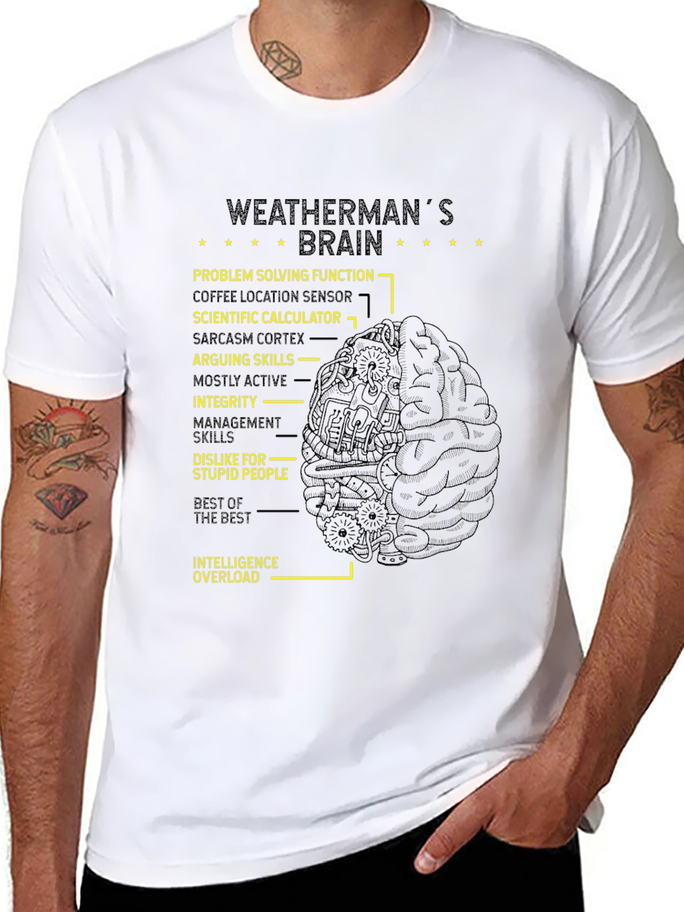 Weathermans Brain T-Shirt - Funny Weather Geek Tee