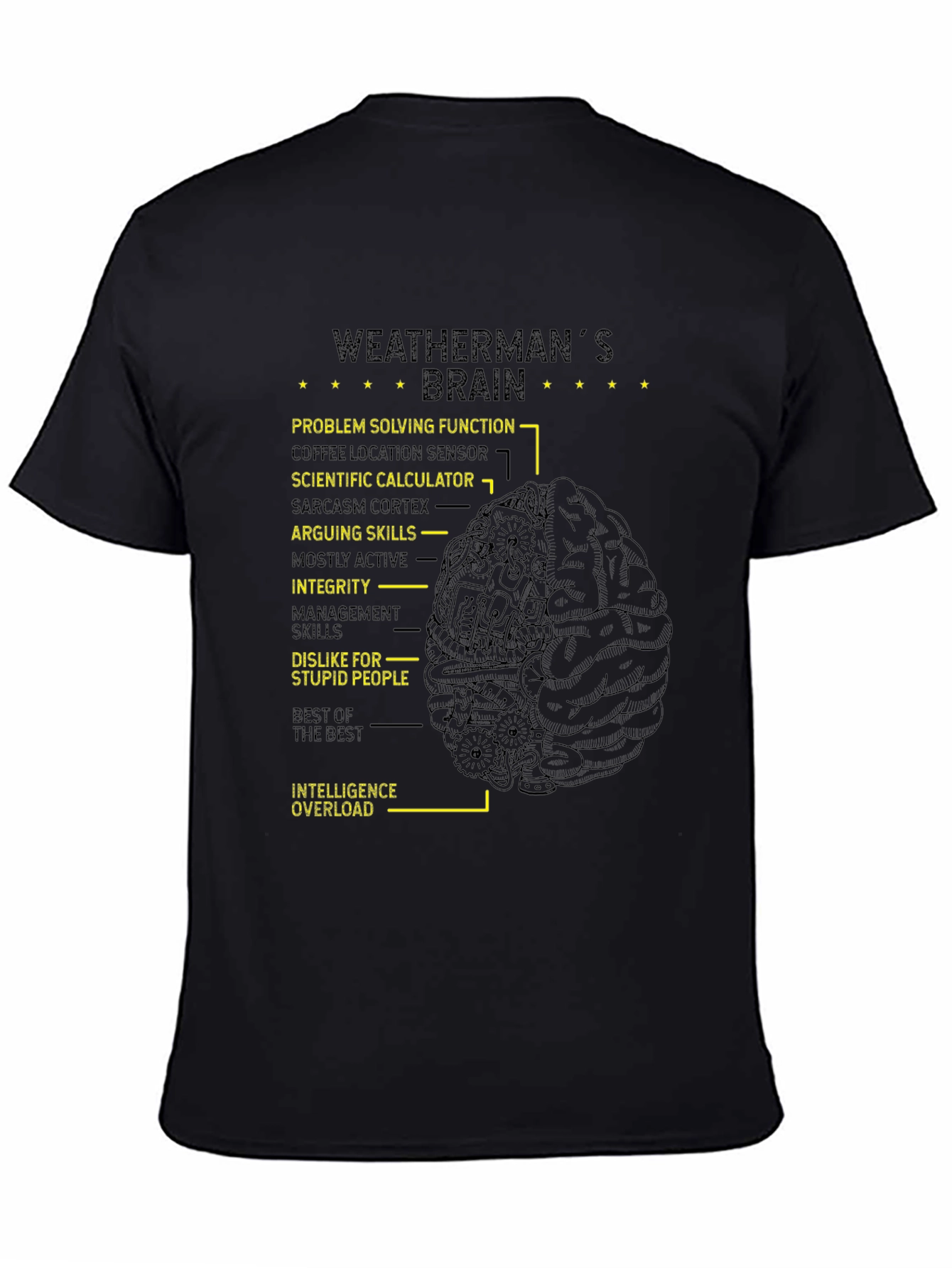 Weathermans Brain T-Shirt - Funny Weather Geek Tee