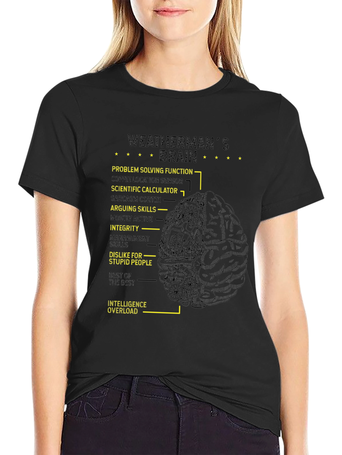 Weathermans Brain T-Shirt - Funny Weather Geek Tee