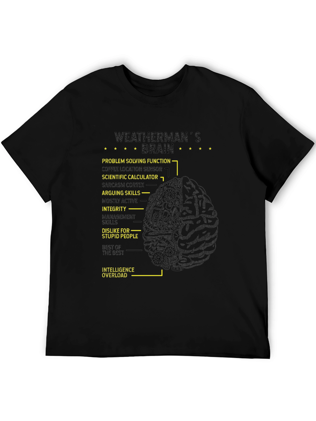 Weathermans Brain T-Shirt - Funny Weather Geek Tee