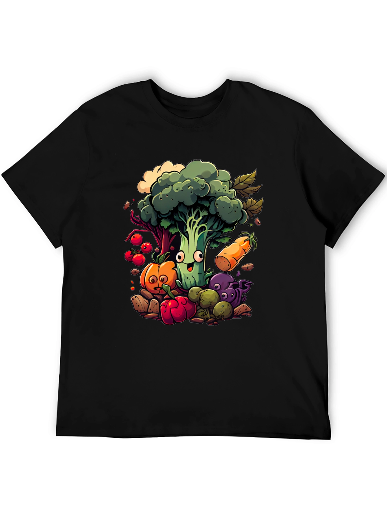 Vegetable Cartoon Graphic Tee