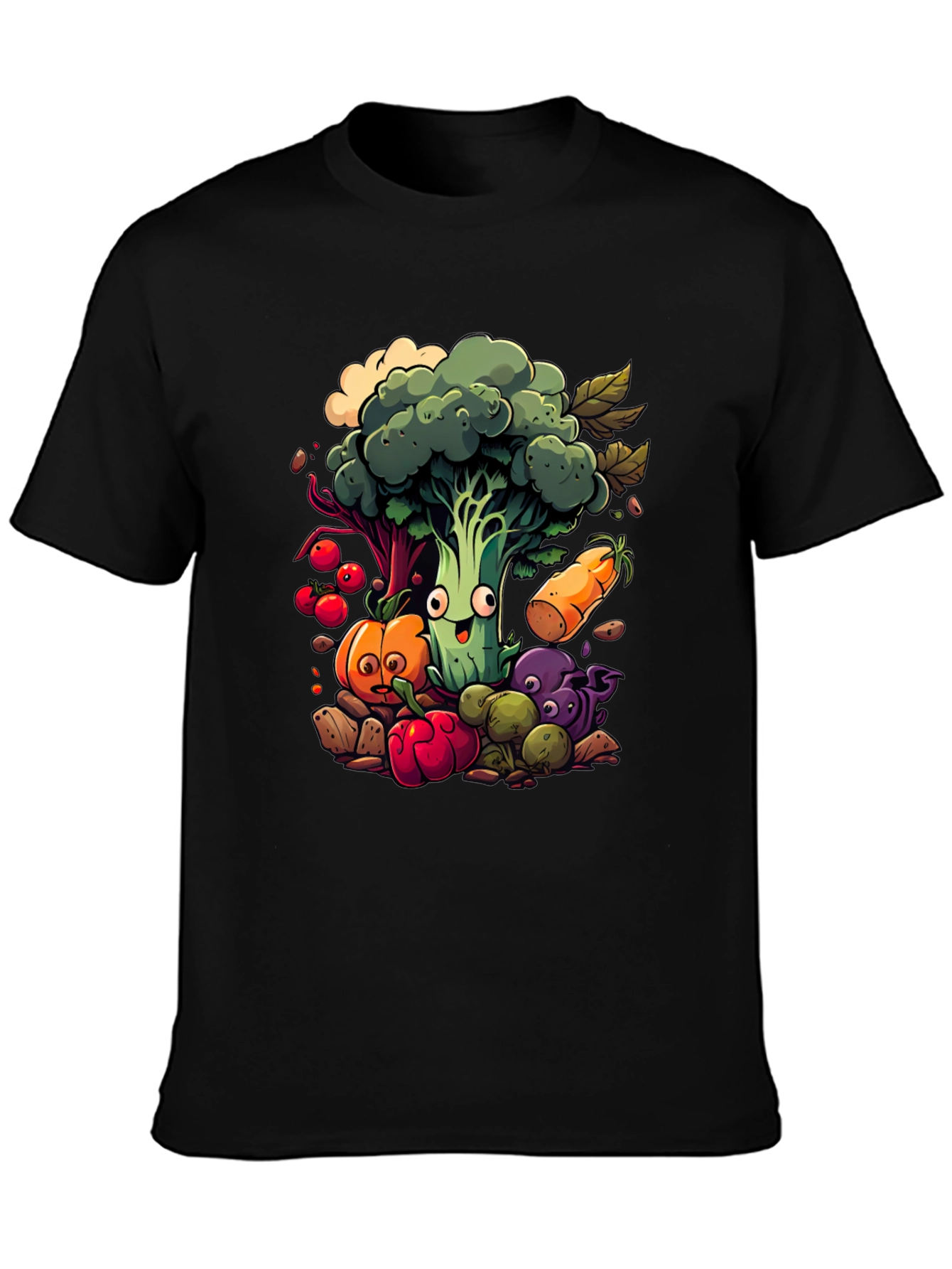 Vegetable Cartoon Graphic Tee
