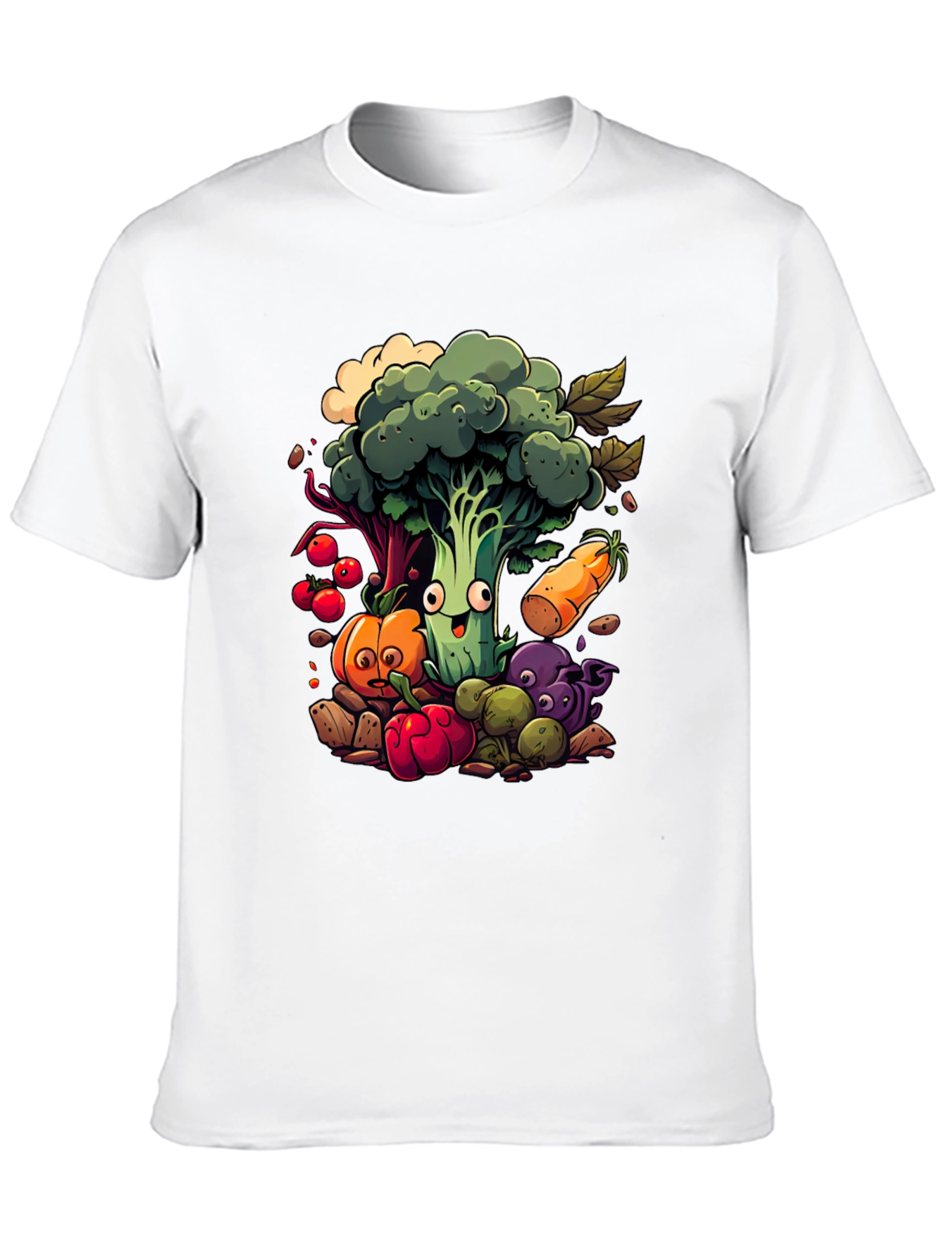 Vegetable Cartoon Graphic Tee