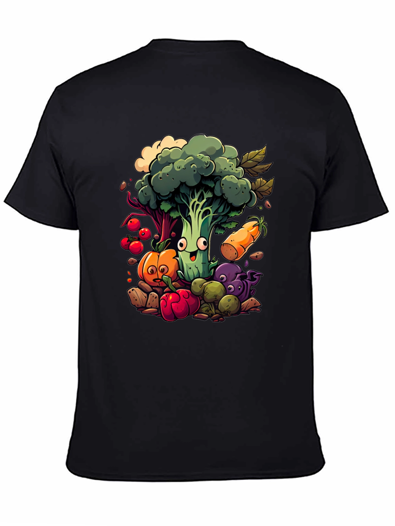 Vegetable Cartoon Graphic Tee