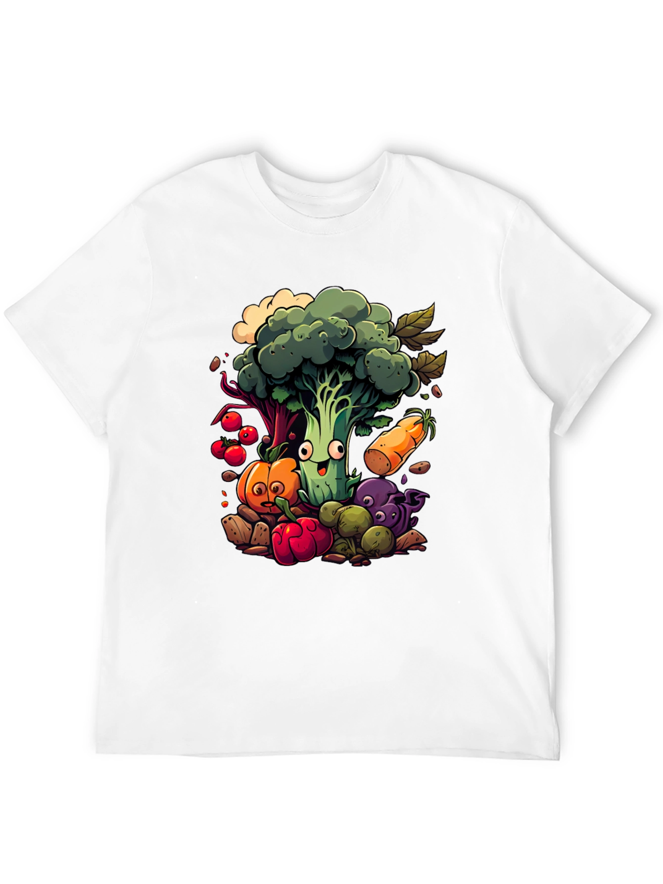 Vegetable Cartoon Graphic Tee