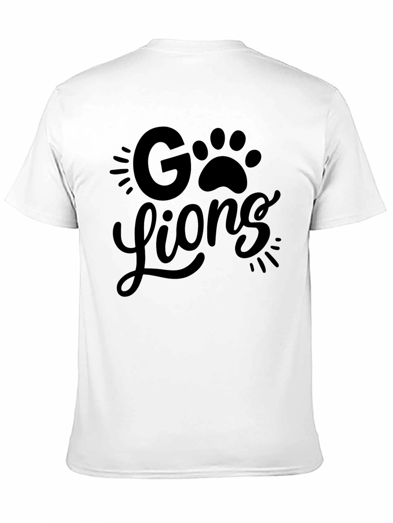 Go Lions Graphic T-Shirt - Black Crew Neck