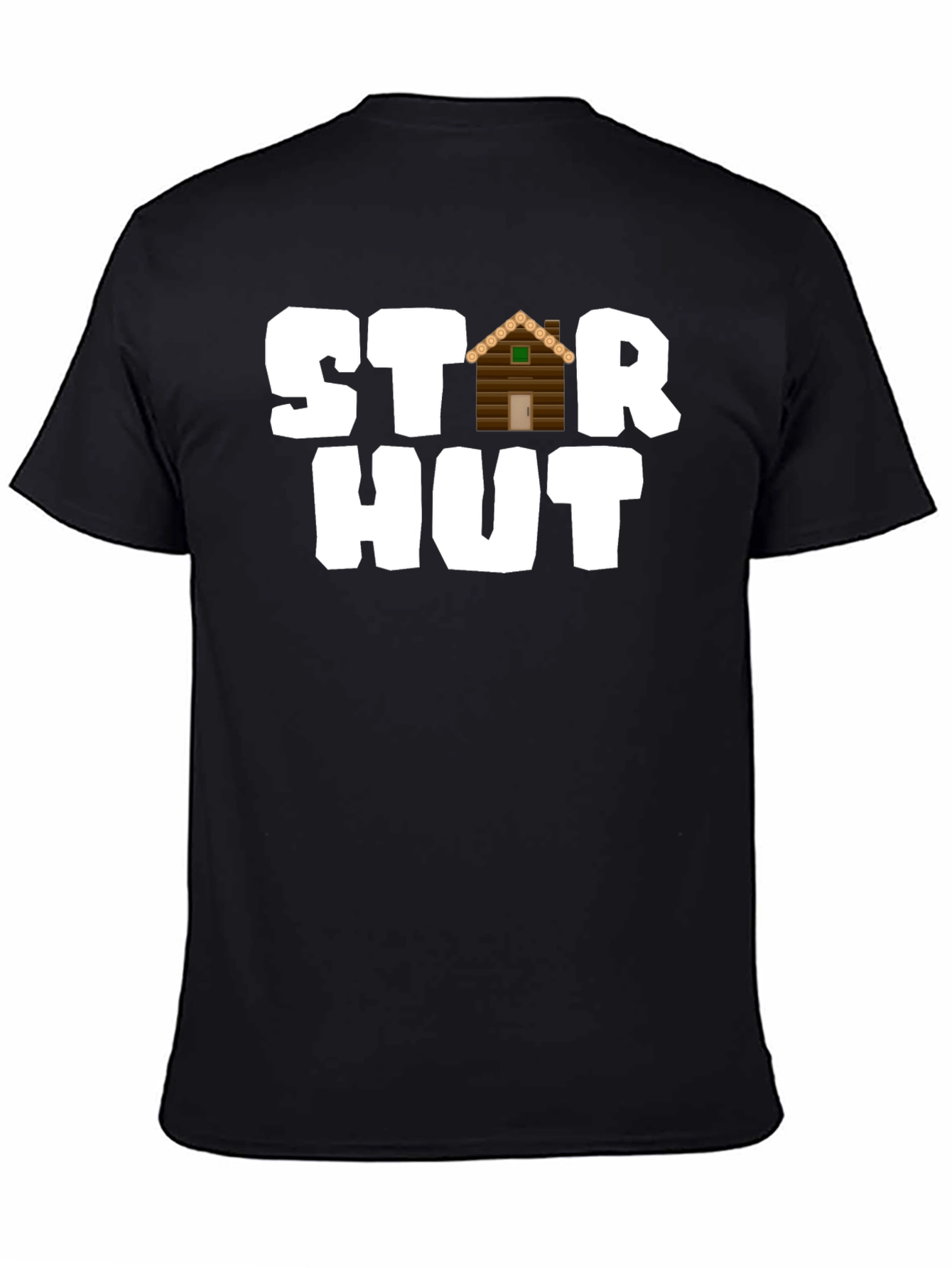 Star Hut Black Graphic T-Shirt