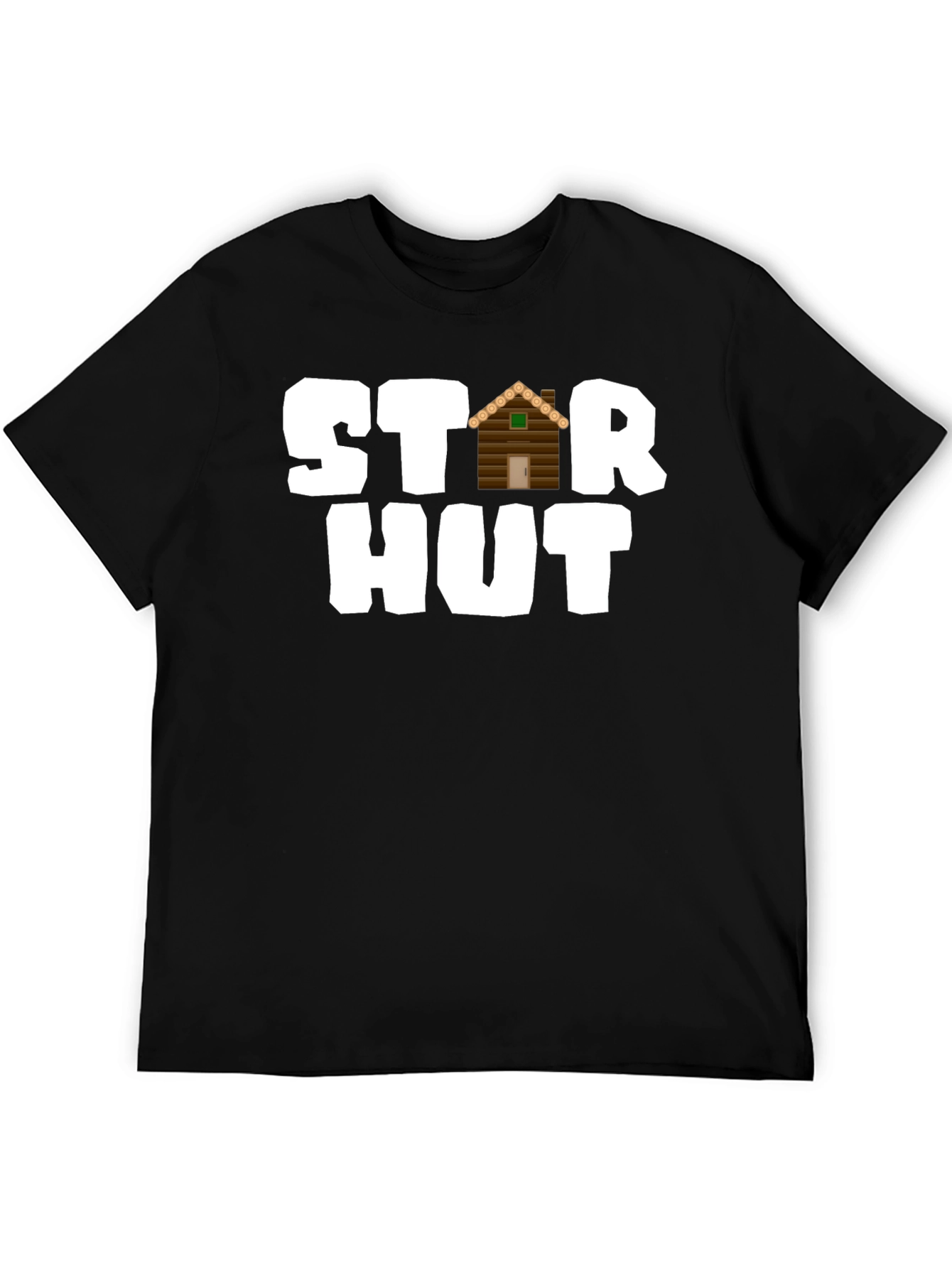 Star Hut Black Graphic T-Shirt