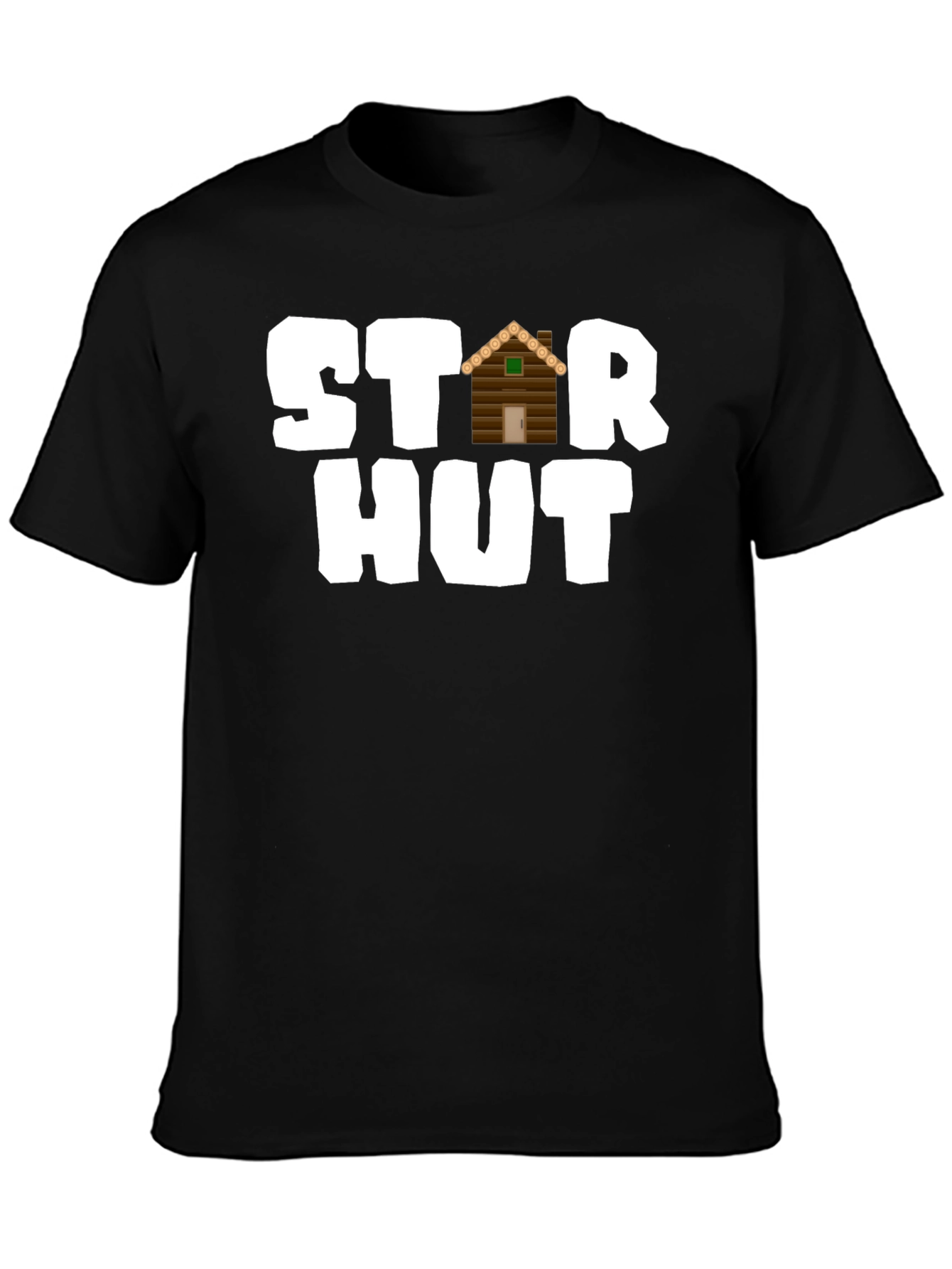 Star Hut Black Graphic T-Shirt