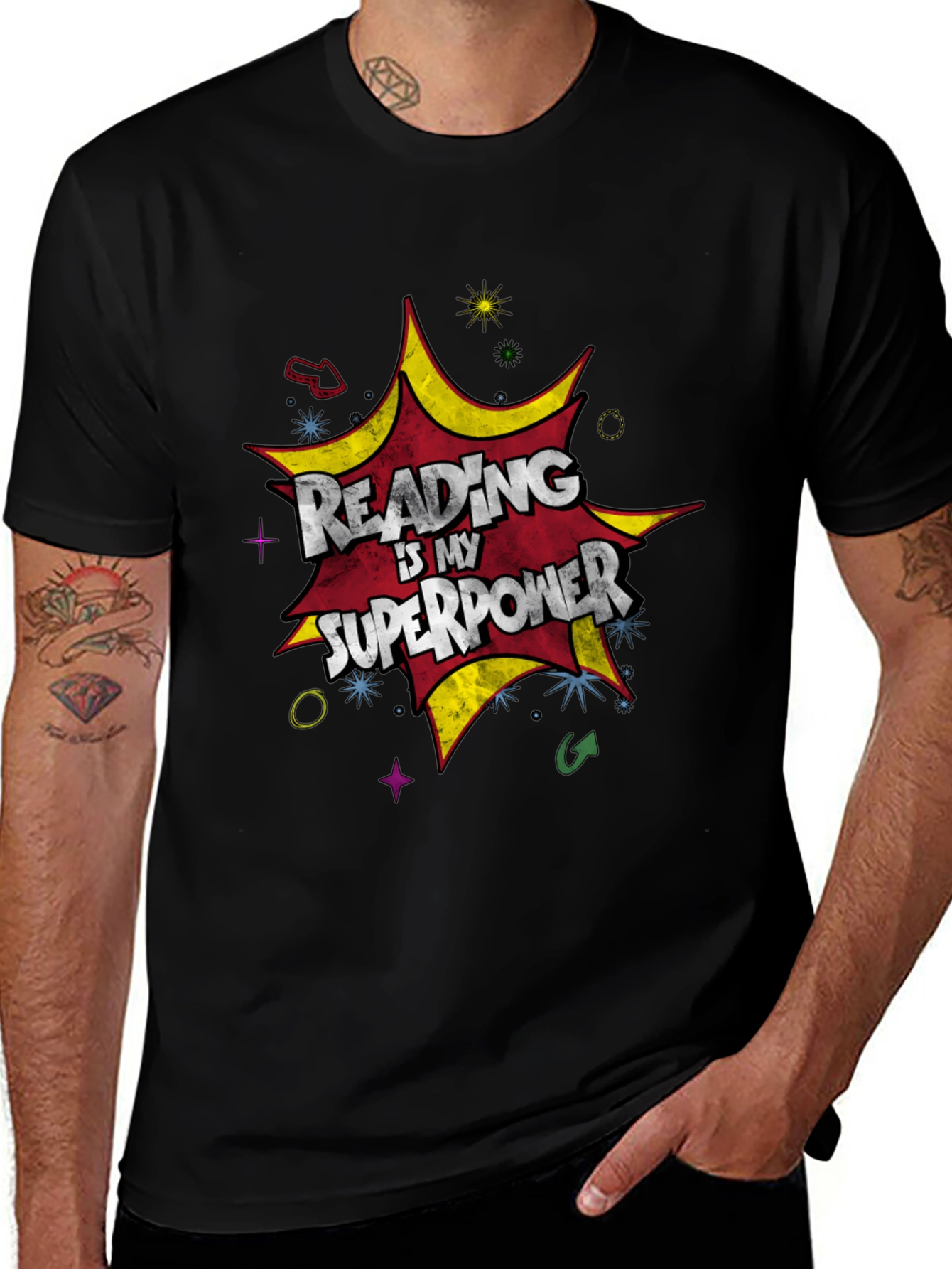 Reading is My Superpower Graphic T-Shirt