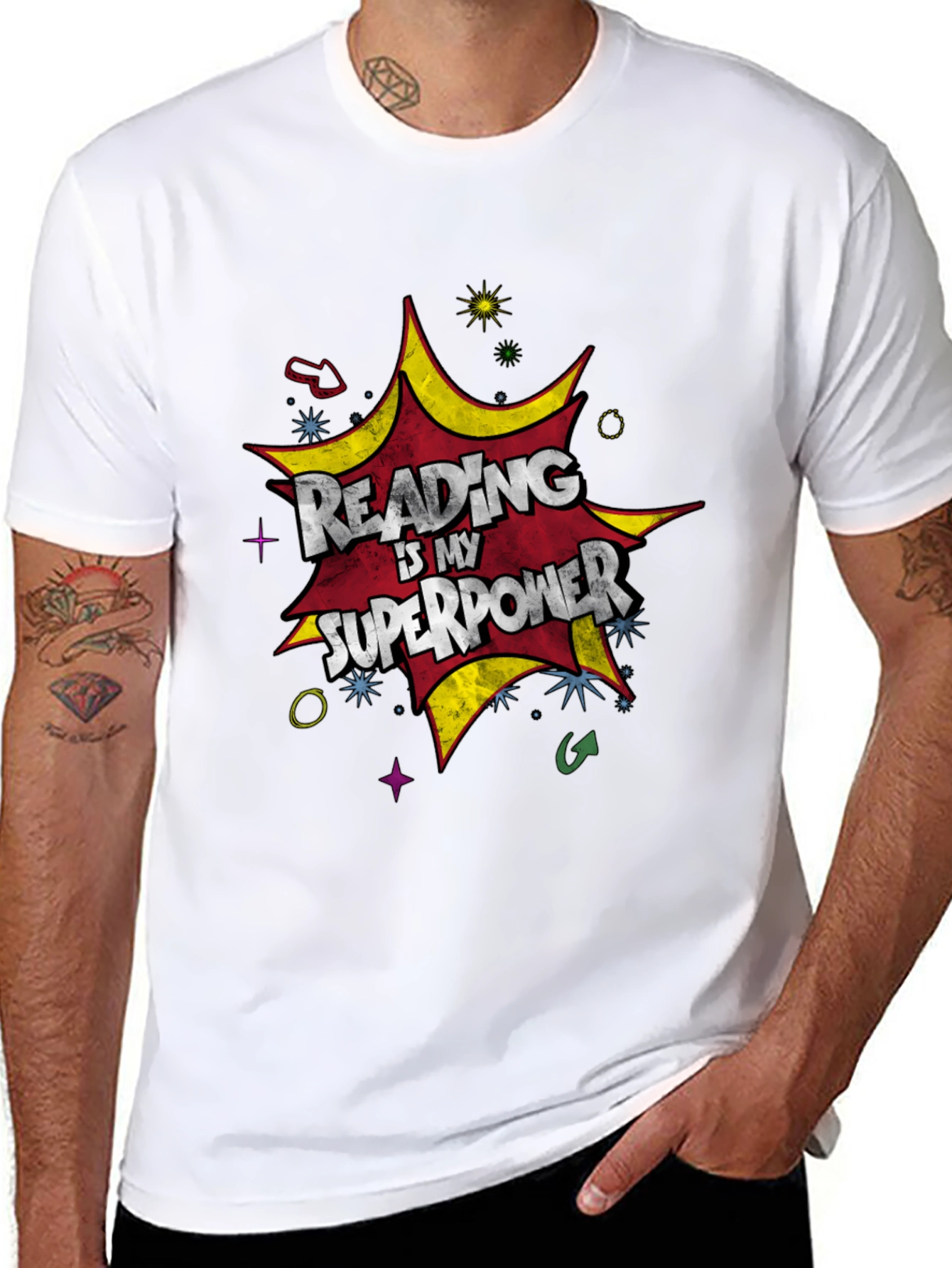 Reading is My Superpower Graphic T-Shirt