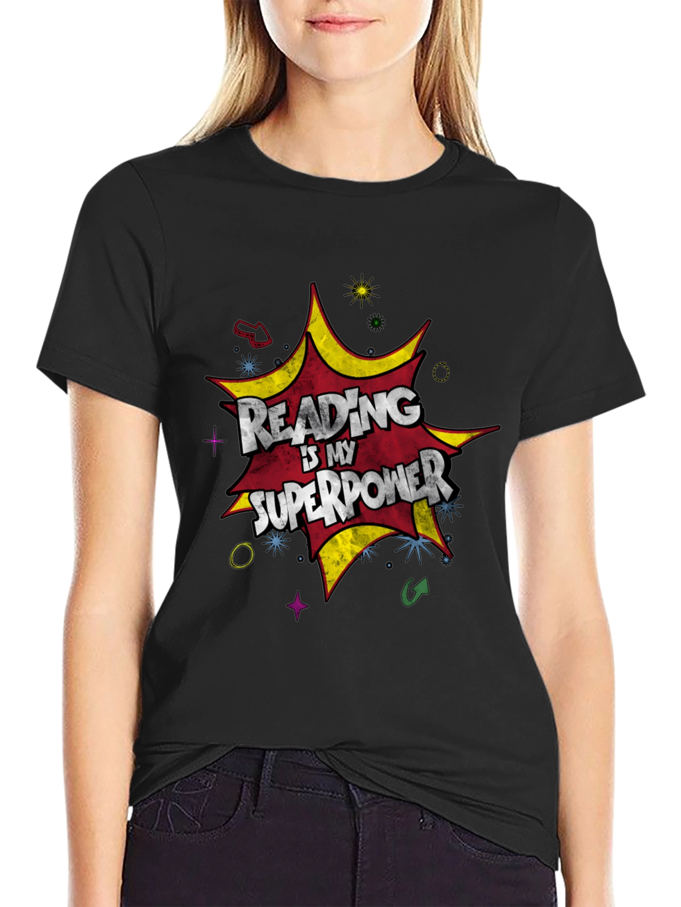 Reading is My Superpower Graphic T-Shirt