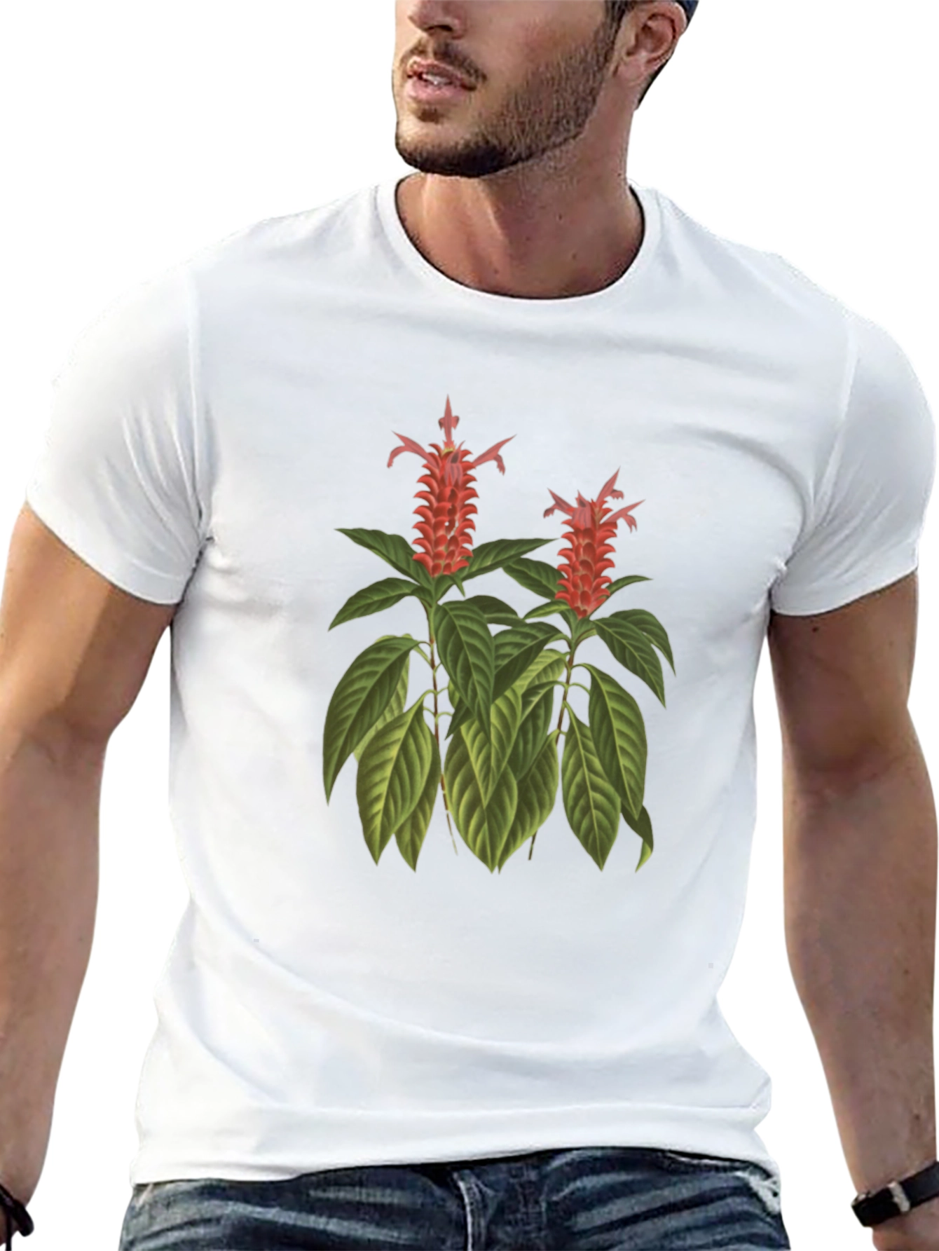 Botanical Print T-Shirt - Exotic Flowers