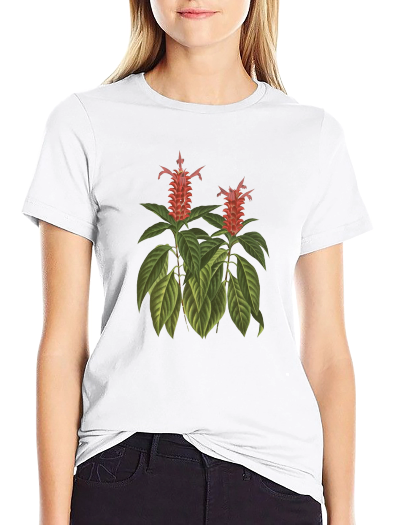 Botanical Print T-Shirt - Exotic Flowers