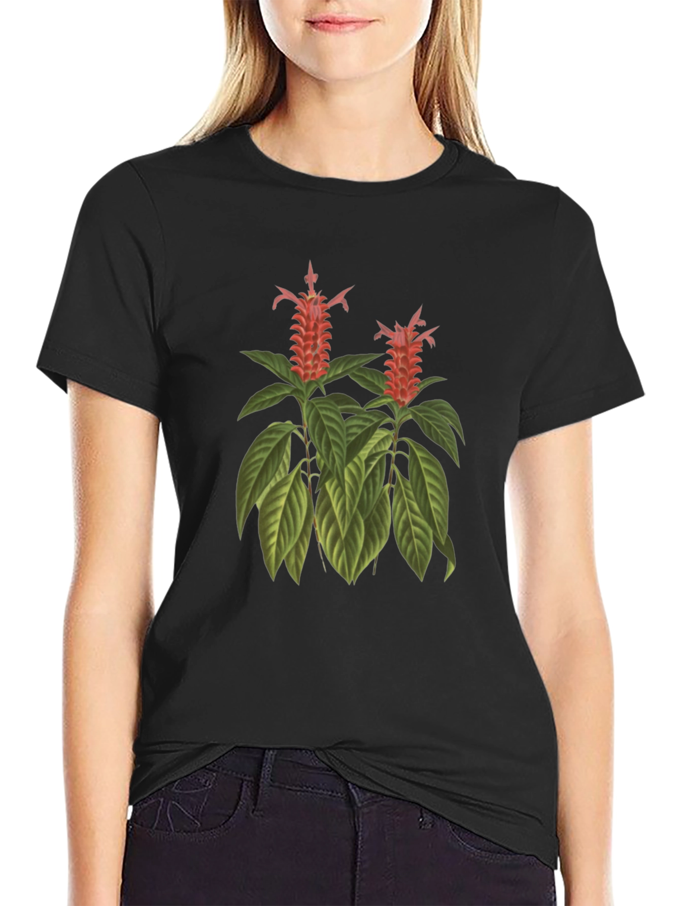 Botanical Print T-Shirt - Exotic Flowers