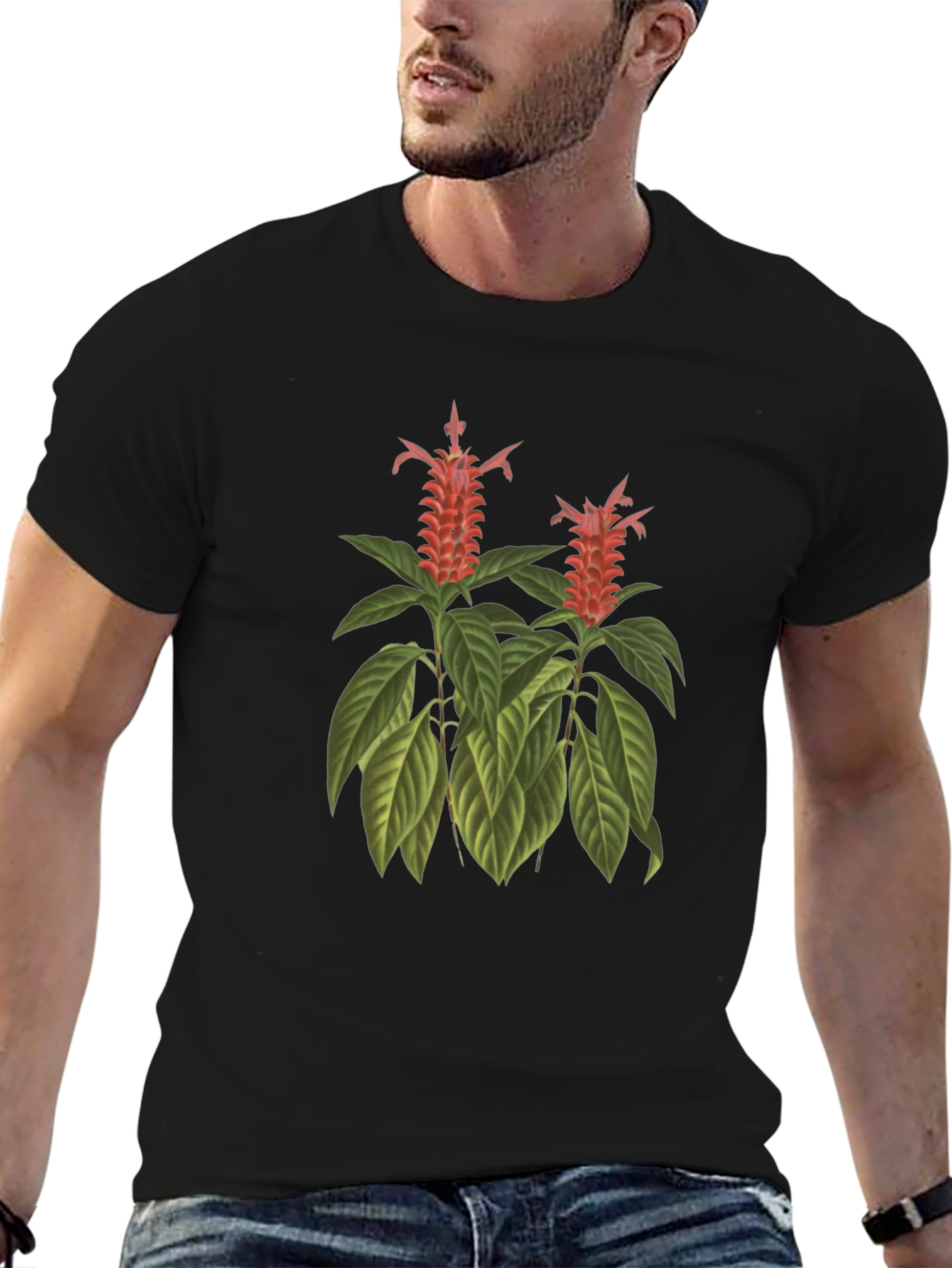 Botanical Print T-Shirt - Exotic Flowers