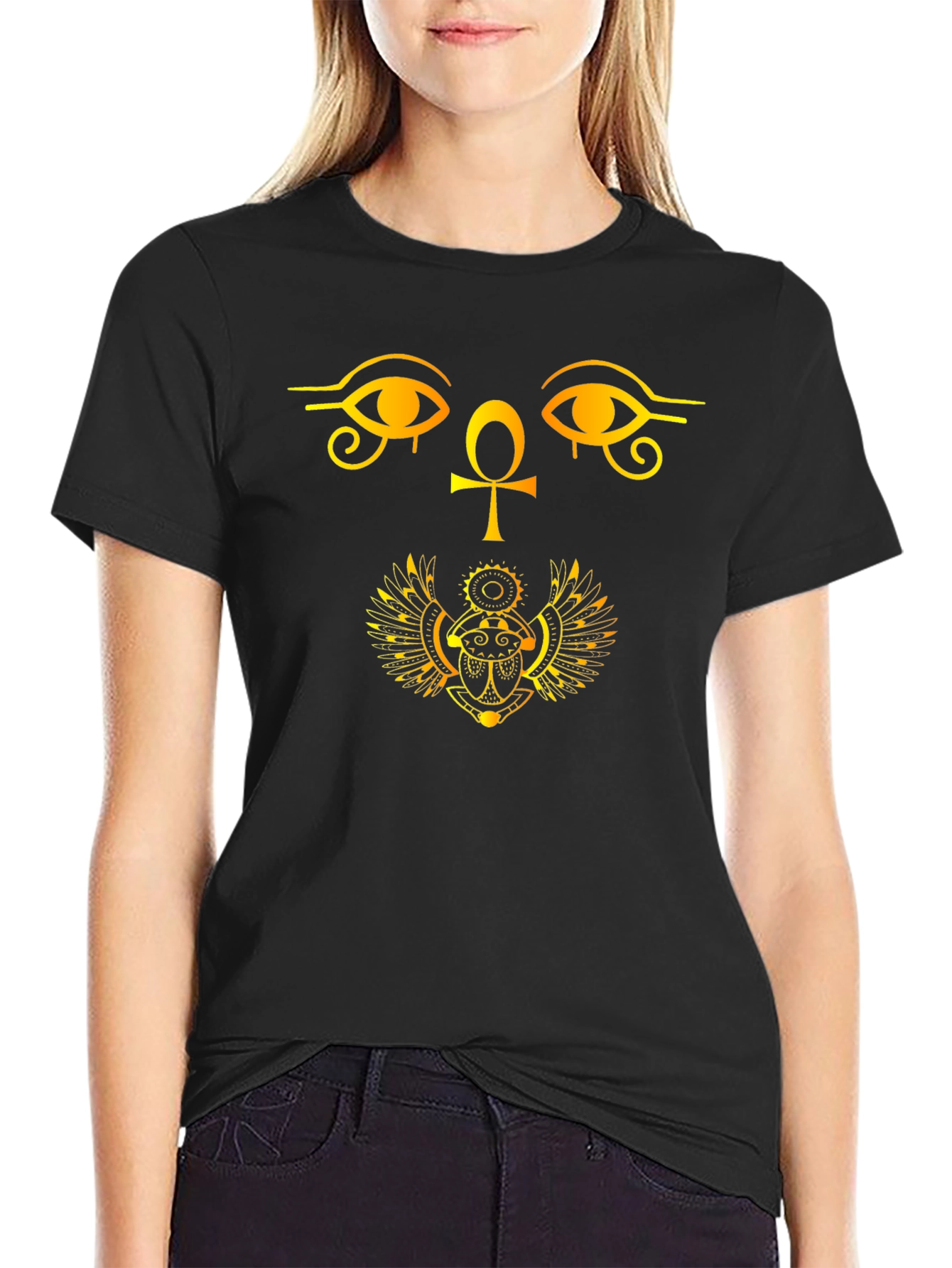 Egyptian Eye & Scarab Beetle T-Shirt