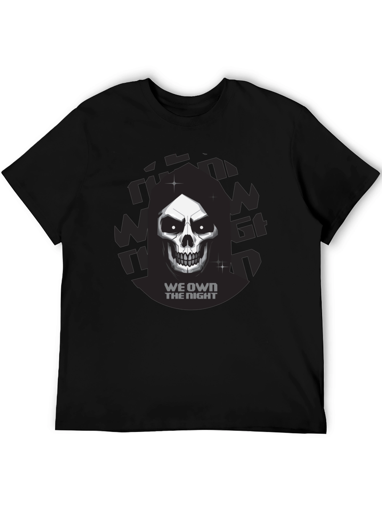 We Own The Night Skull Graphic Tee - Black