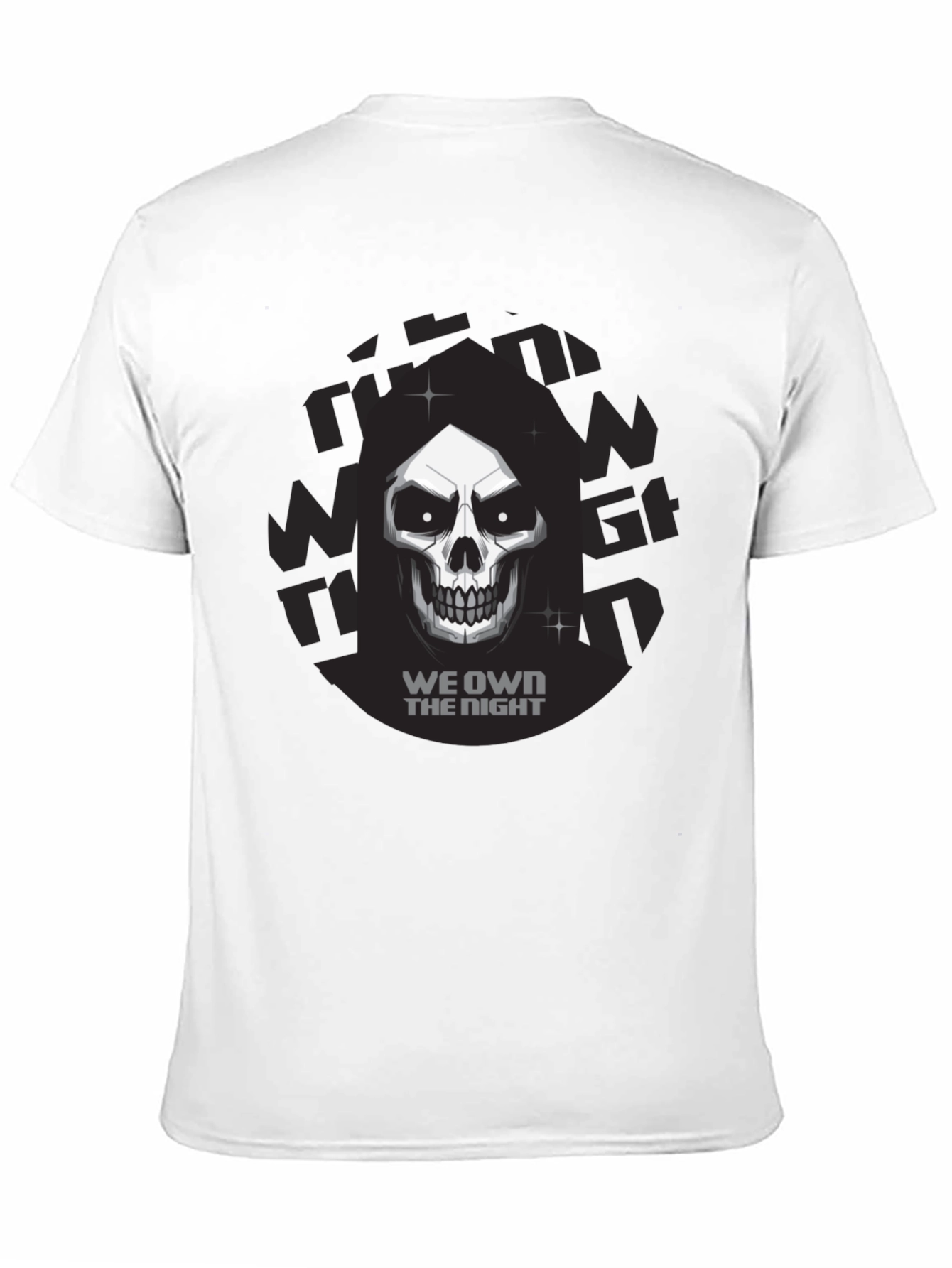 We Own The Night Skull Graphic Tee - Black