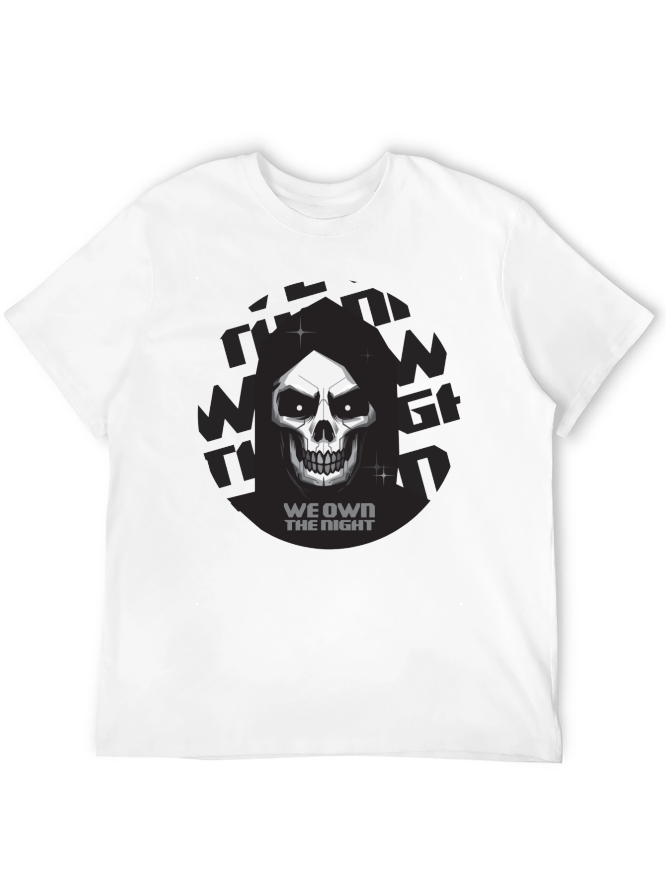 We Own The Night Skull Graphic Tee - Black