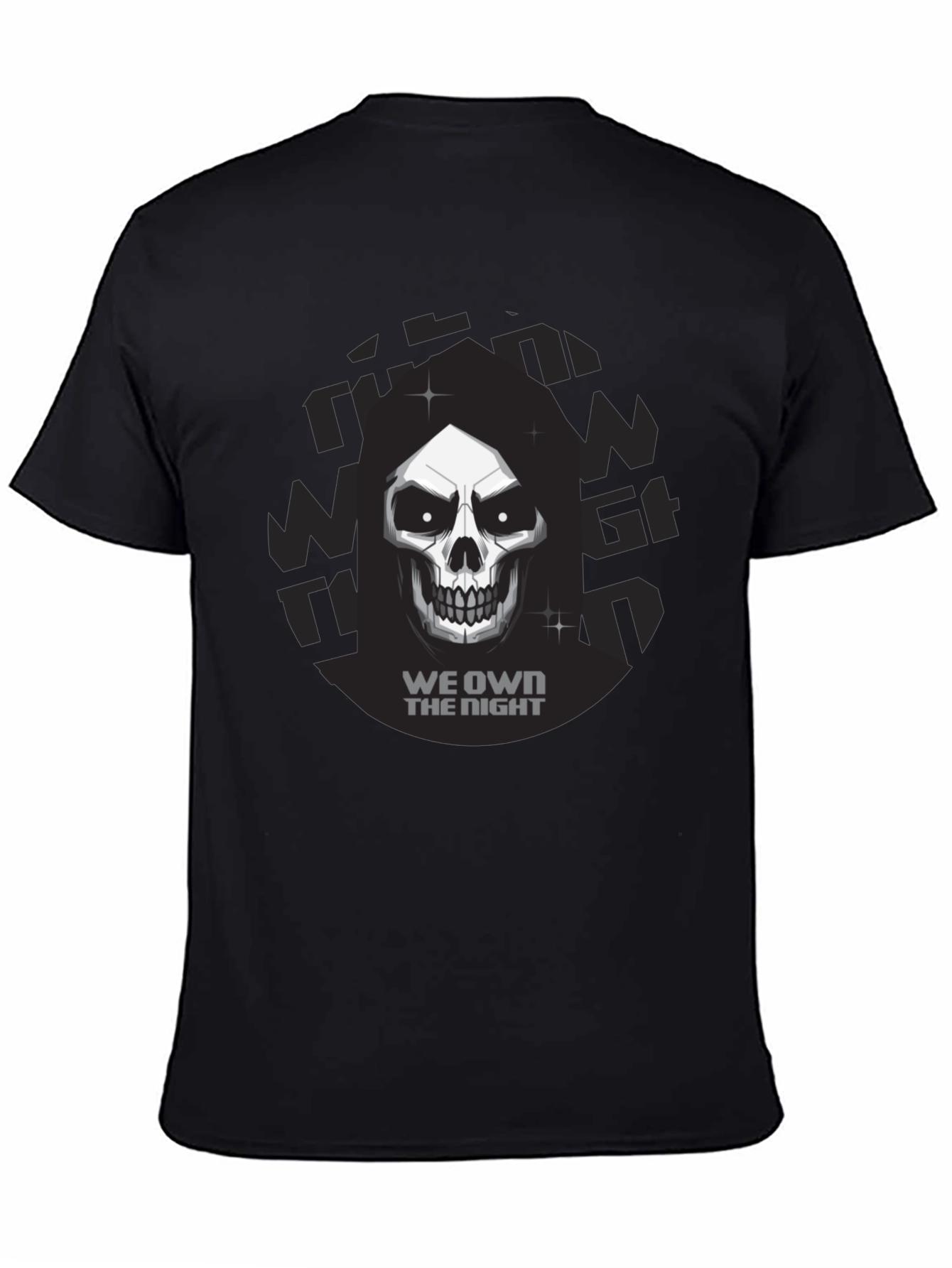 We Own The Night Skull Graphic Tee - Black