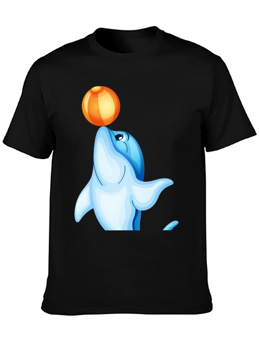 Dolphin with Ball T-Shirt - Unique Design