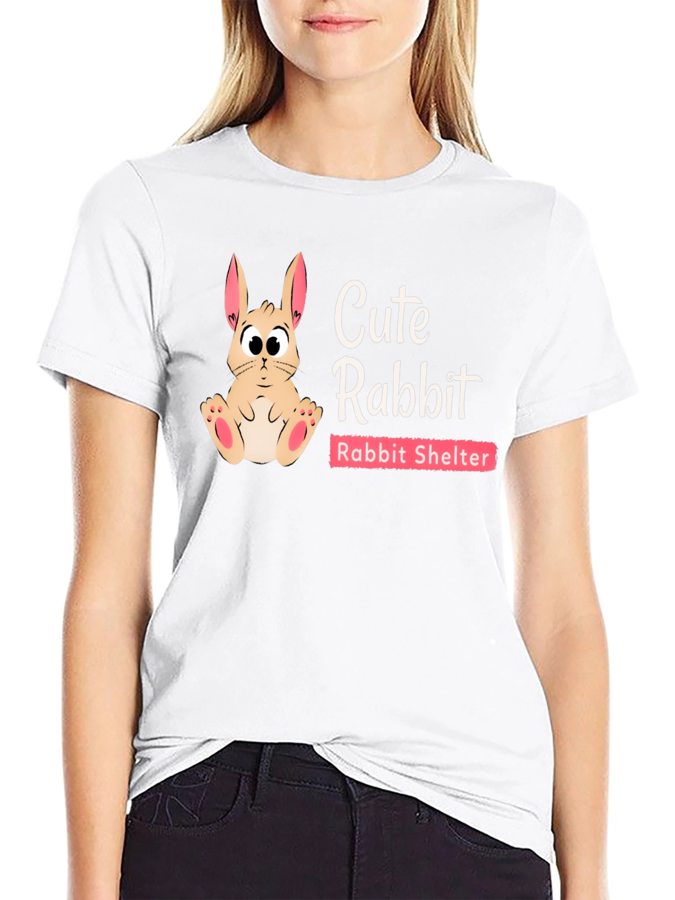Cute Rabbit Shelter T-Shirt Animal Rescue Tee