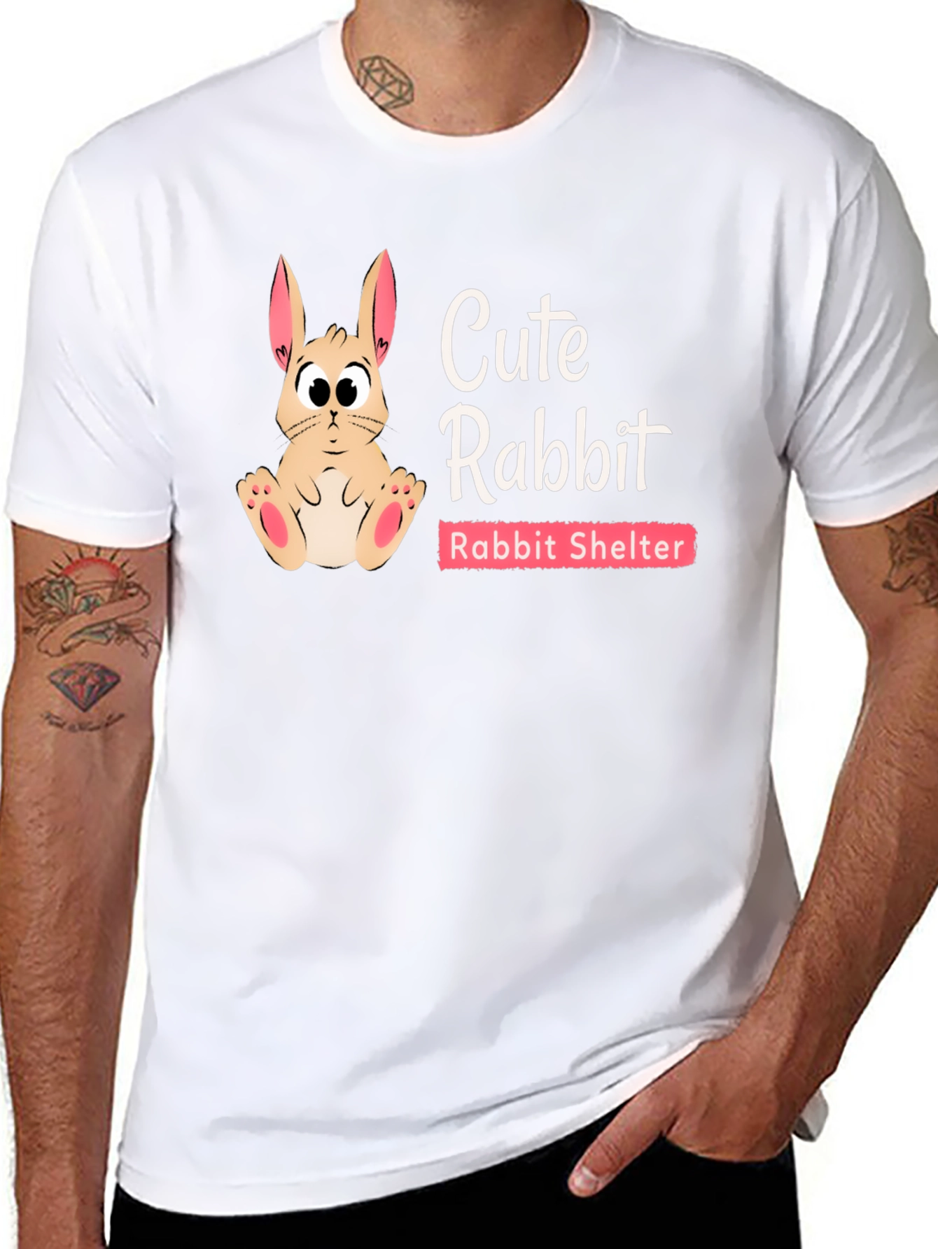 Cute Rabbit Shelter T-Shirt Animal Rescue Tee