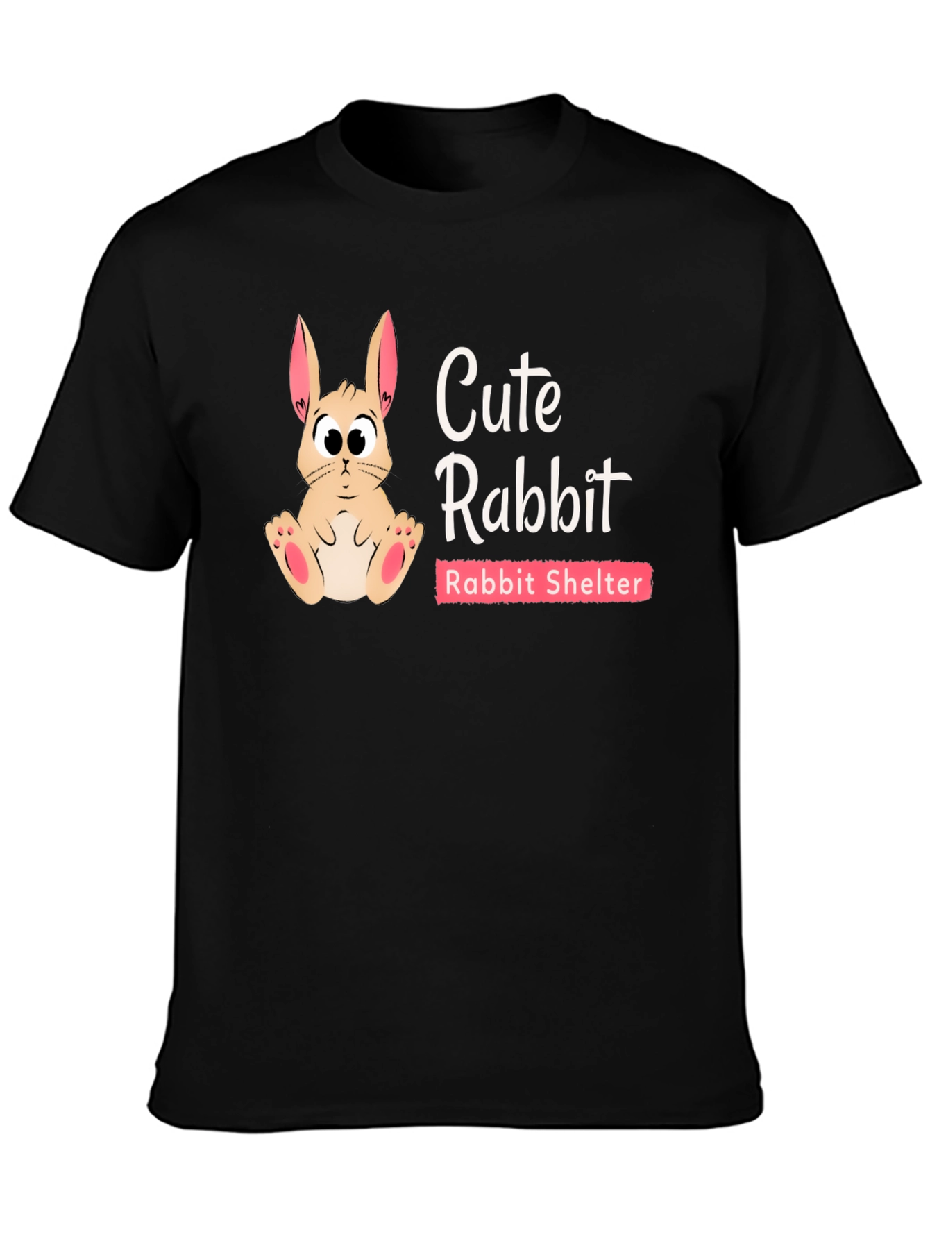 Cute Rabbit Shelter T-Shirt Animal Rescue Tee