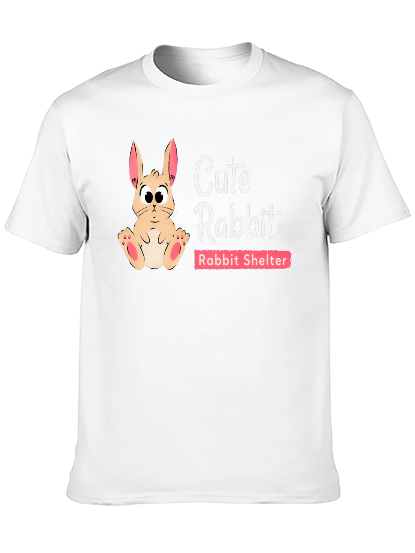 Cute Rabbit Shelter T-Shirt Animal Rescue Tee