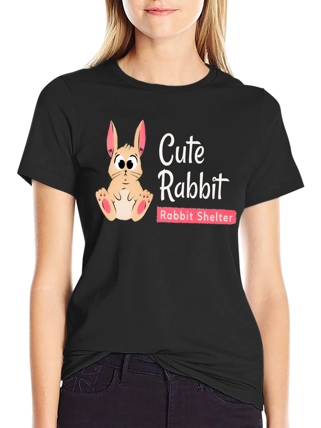 Cute Rabbit Shelter T-Shirt Animal Rescue Tee