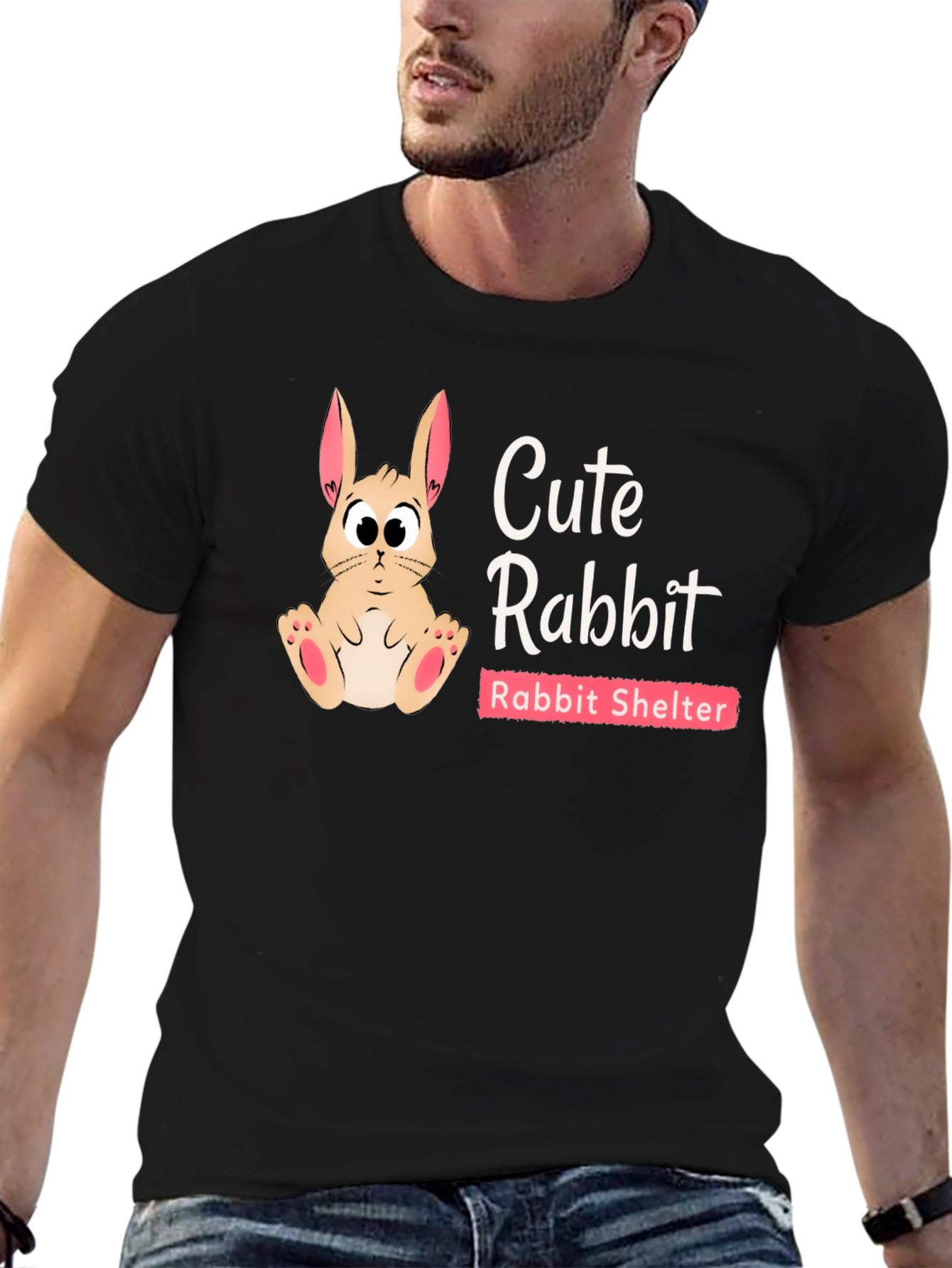 Cute Rabbit Shelter T-Shirt Animal Rescue Tee