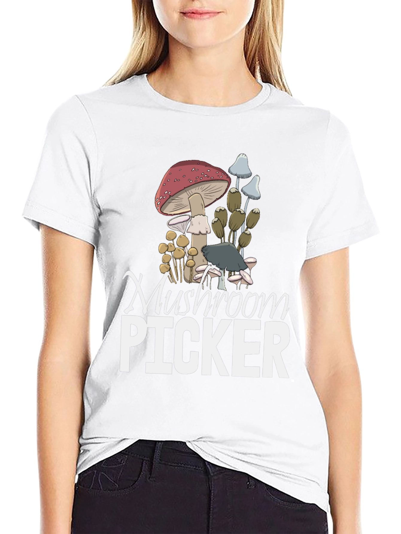 Mushroom Picker Graphic T-Shirt - Nature Lovers Tee