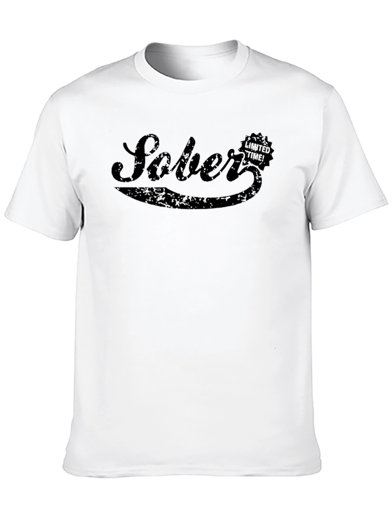 Sober Limited Time Black Graphic Tee