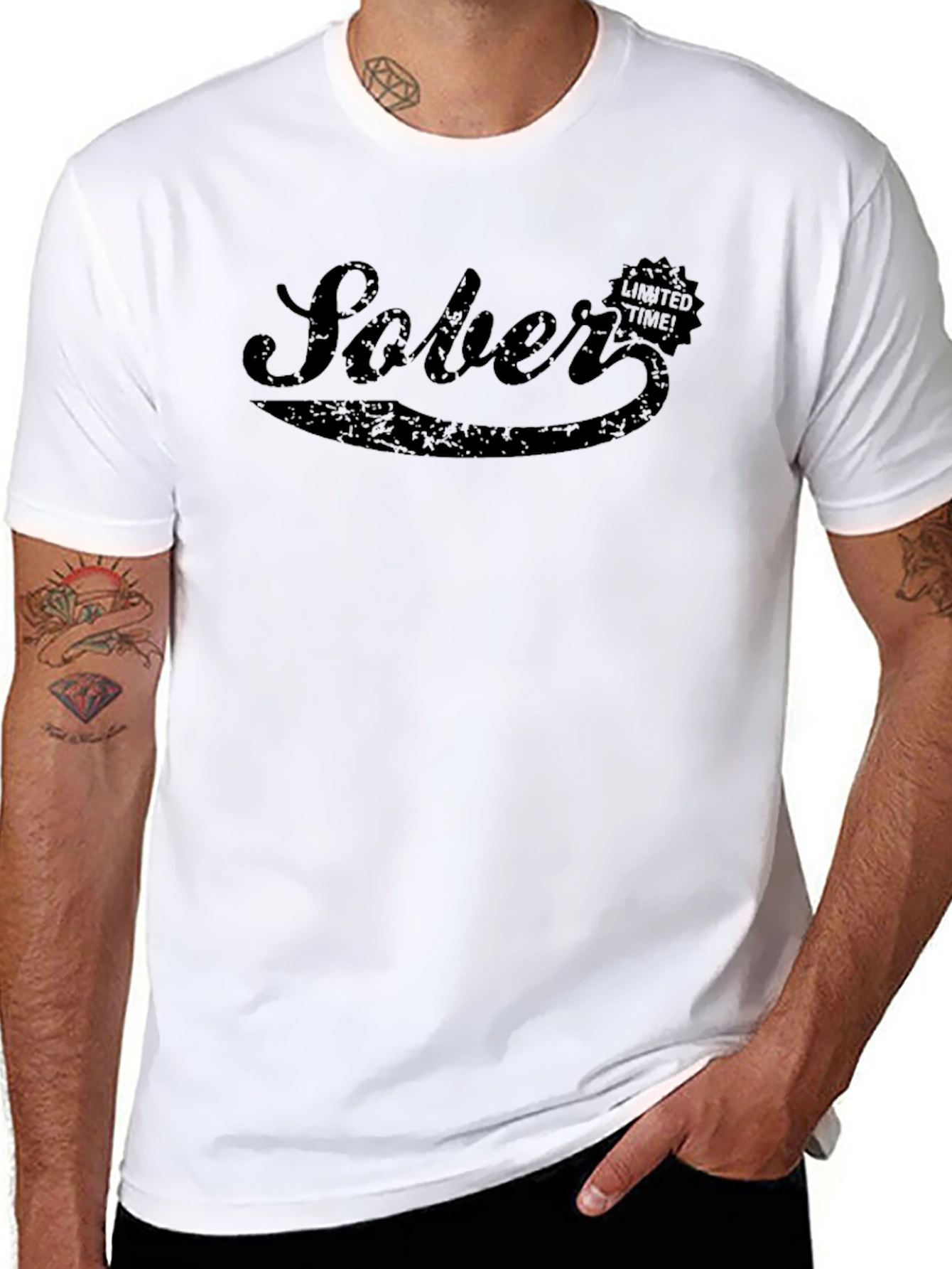 Sober Limited Time Black Graphic Tee