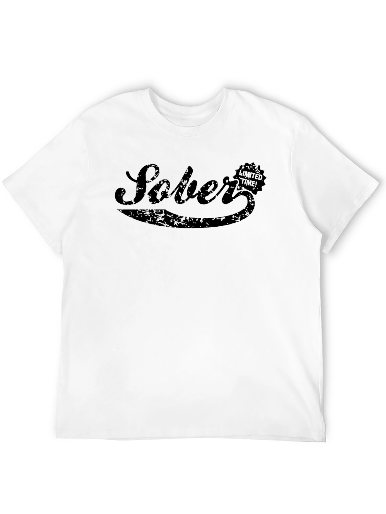 Sober Limited Time Black Graphic Tee