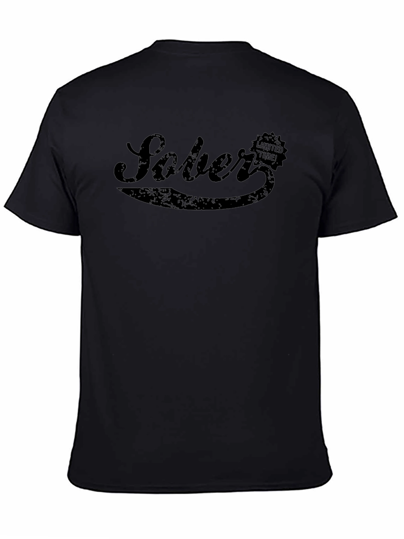 Sober Limited Time Black Graphic Tee
