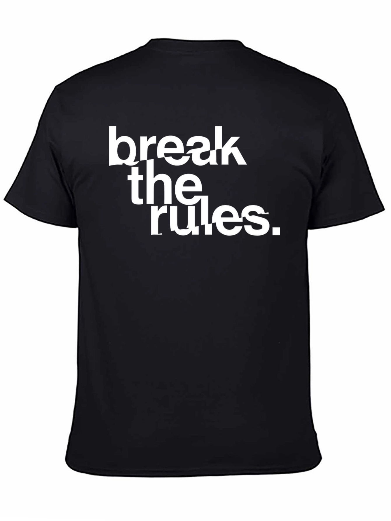 Break the Rules Black Graphic T-Shirt