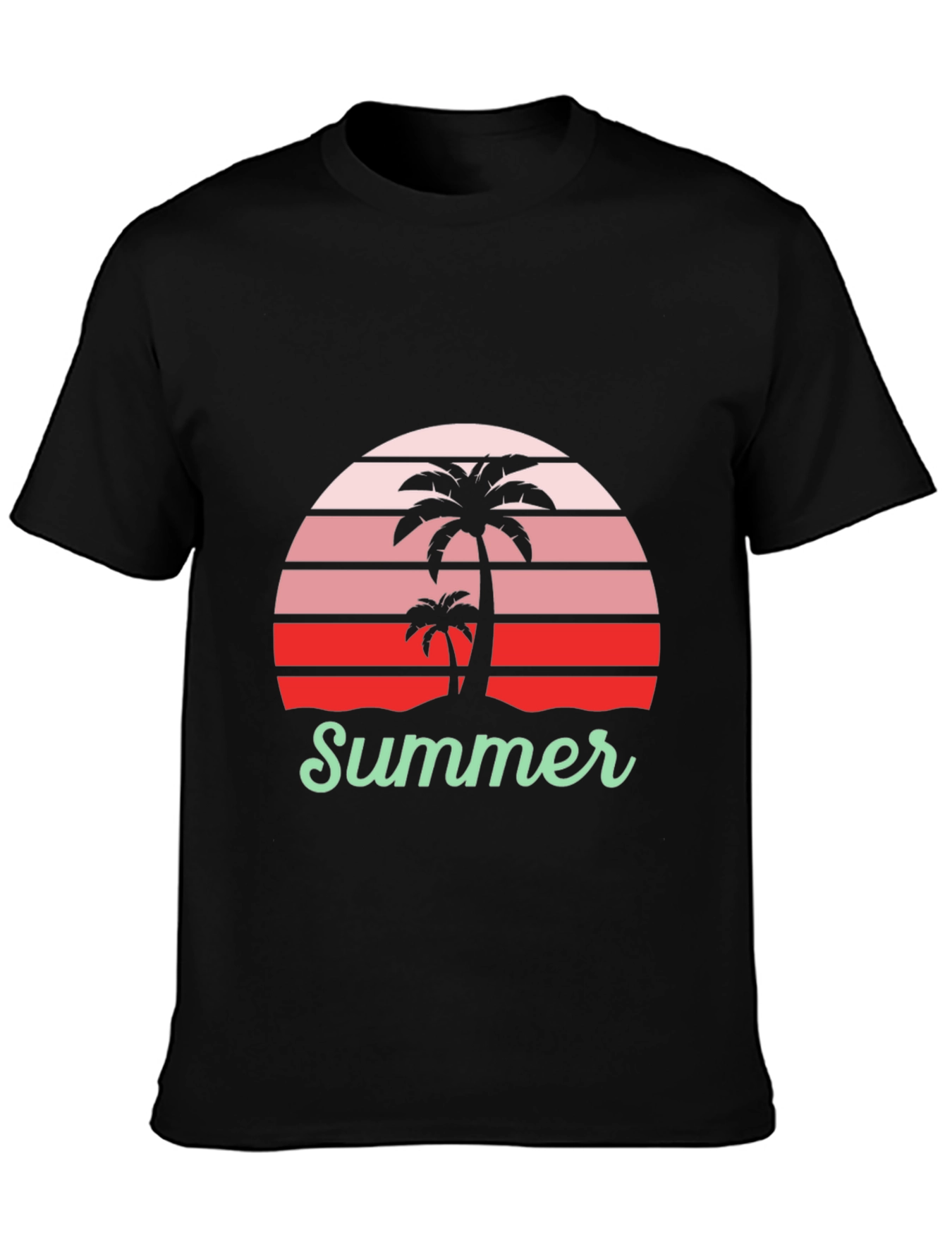 Summer Palm Tree Graphic T-Shirt